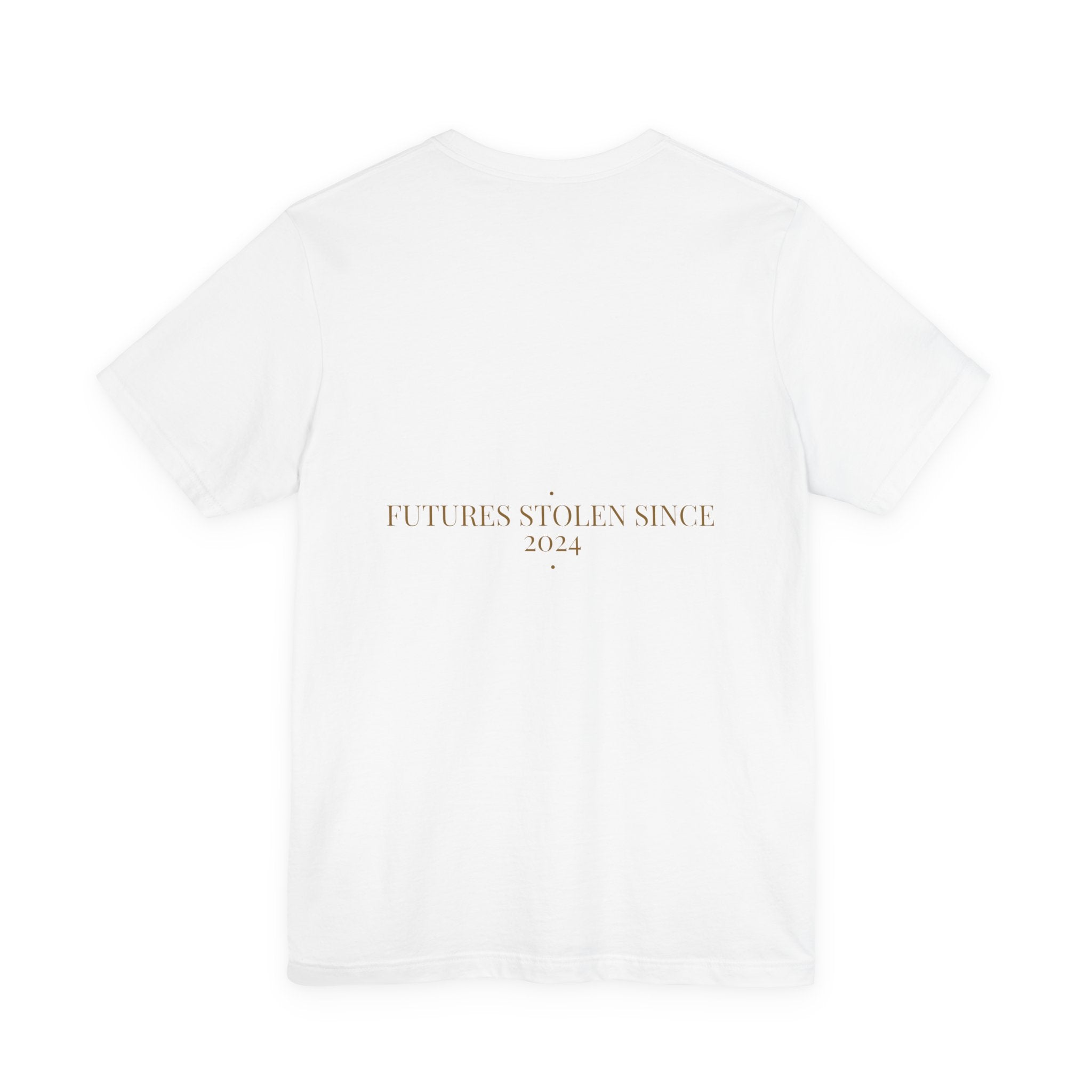 Futures Stolen Since 2024 - Trendy Teez Funny Tee (Back Print) mockup