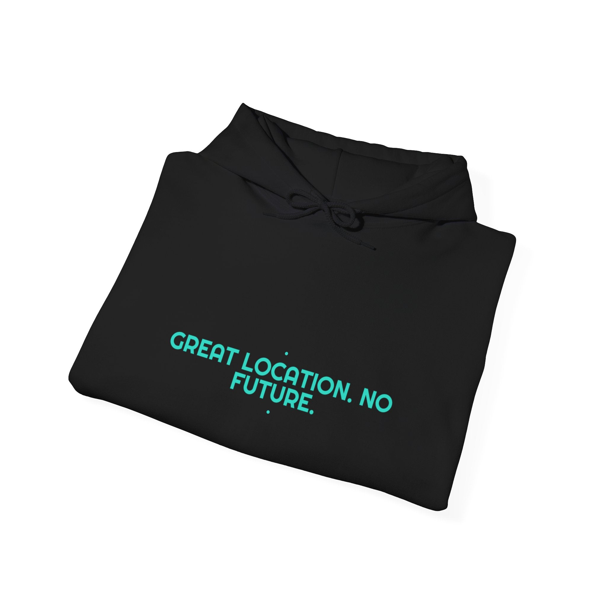 Great Location. No Future. - Trendy Teez Funny Hoodie mockup
