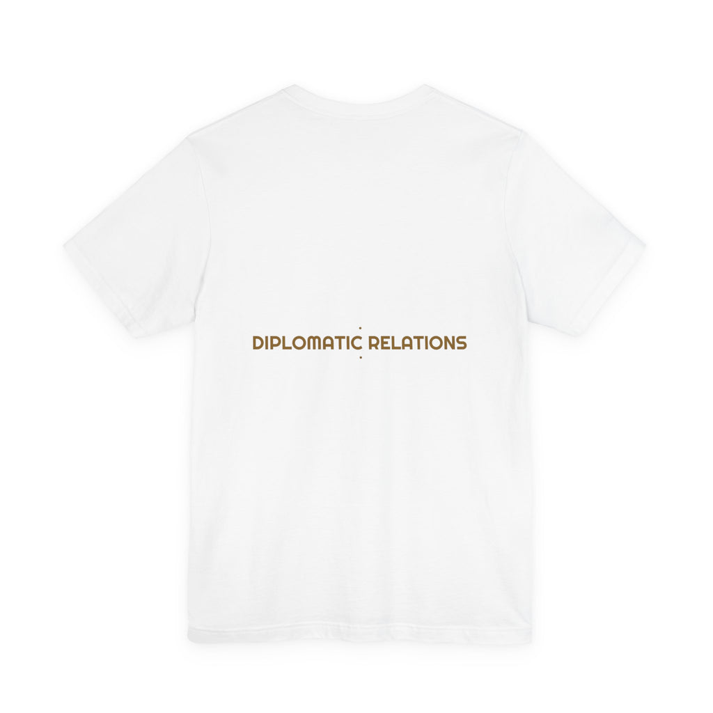 Diplomatic Relations - Trendy Teez Funny Tee (Back Print) mockup