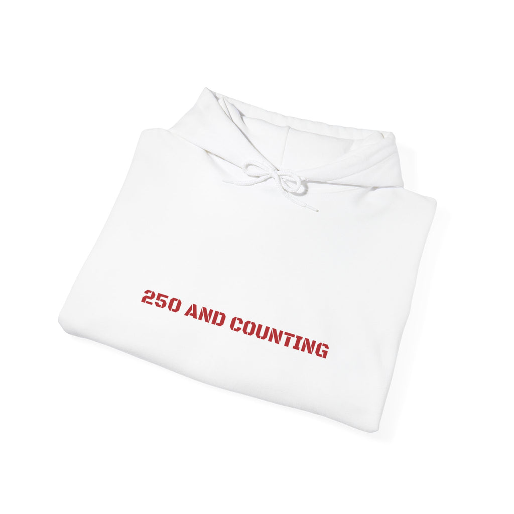 250 And Counting - Trendy Teez Funny Hoodie mockup