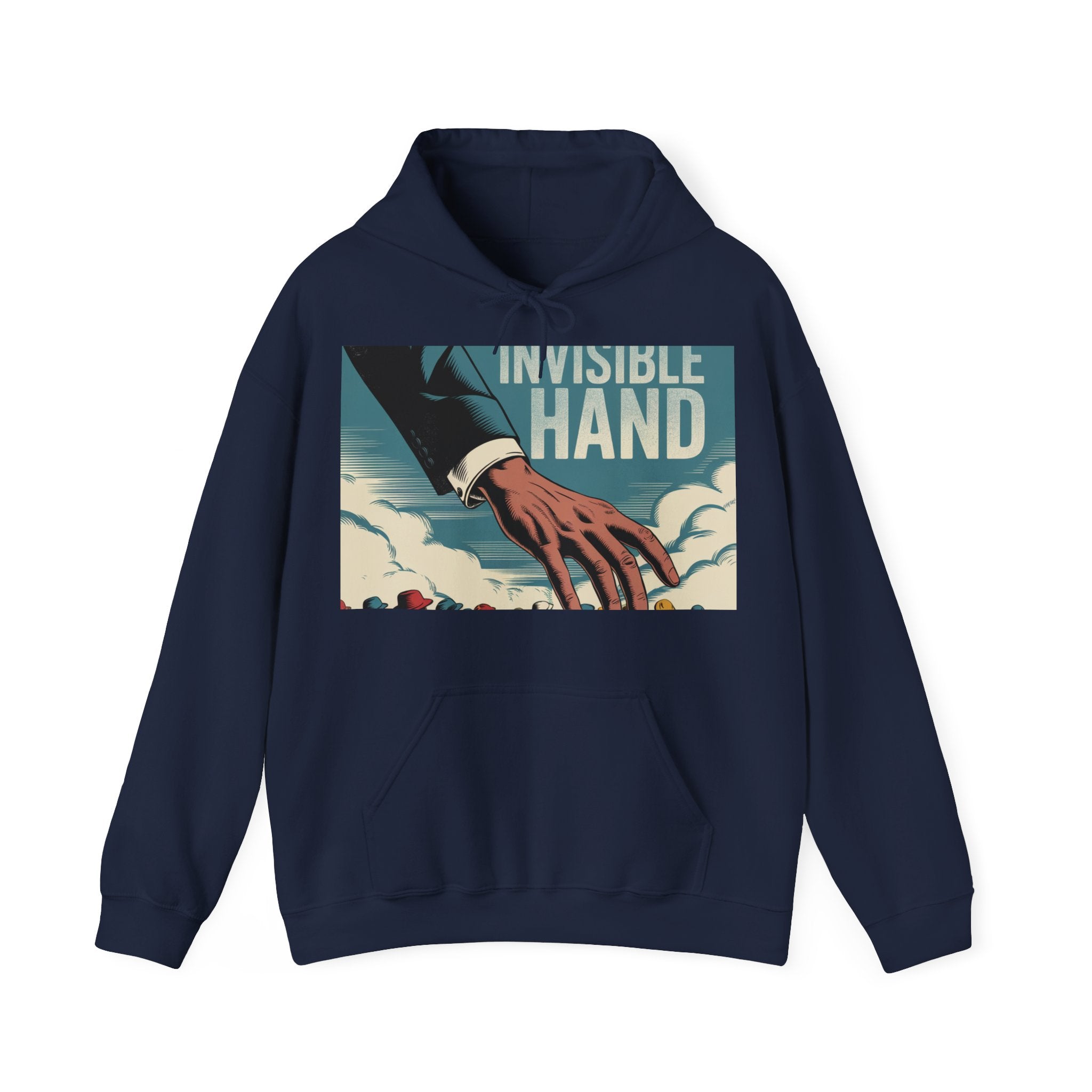The Invisible Hand - Trendy Teez Funny Hoodie mockup