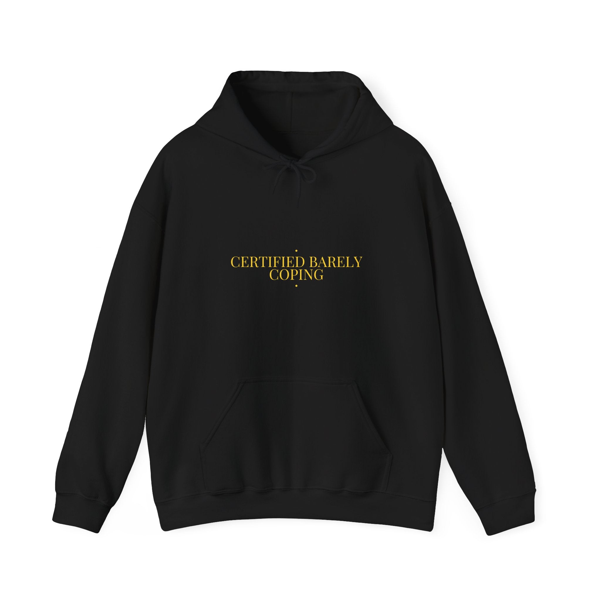 Certified Barely Coping - Trendy Teez Funny Hoodie mockup