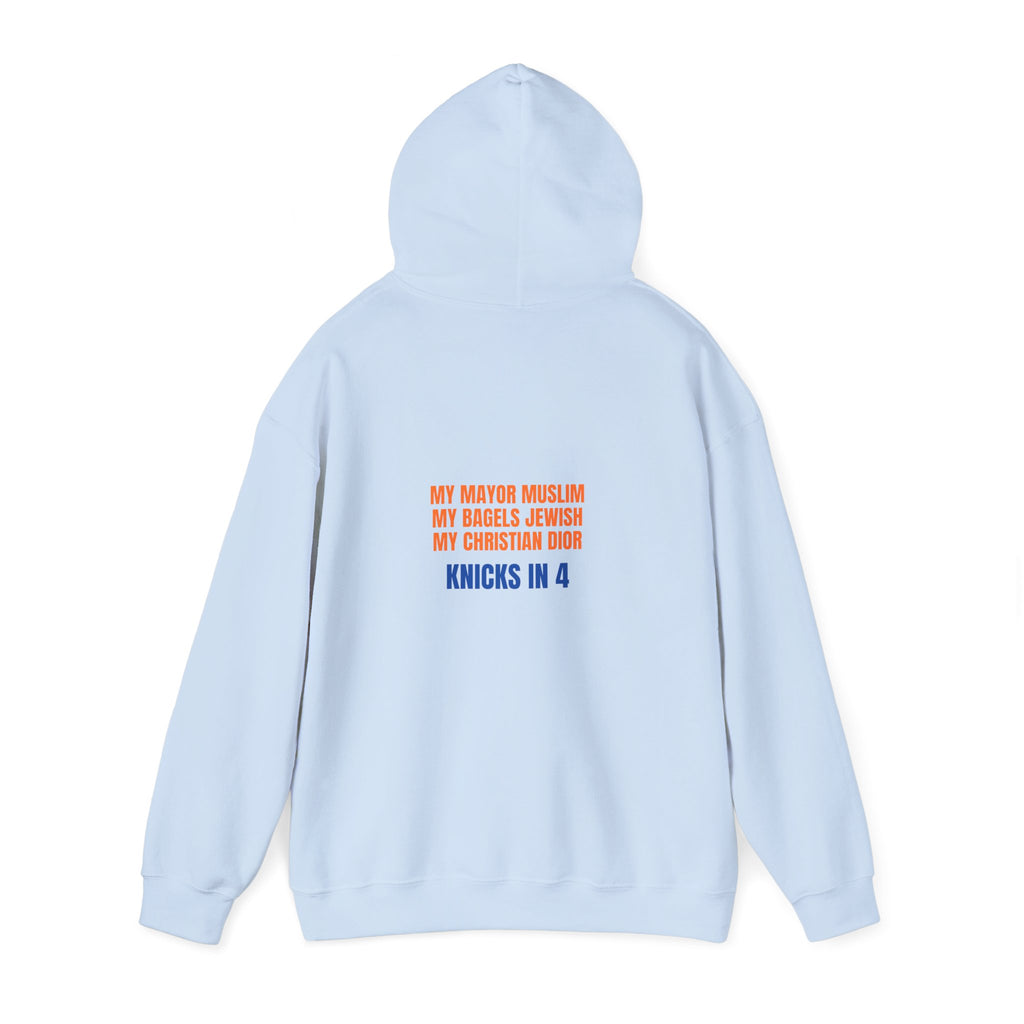 Knicks In 4 Liberty Ball - Trendy Teez Hoodie (Graphic Front + Text Back) mockup