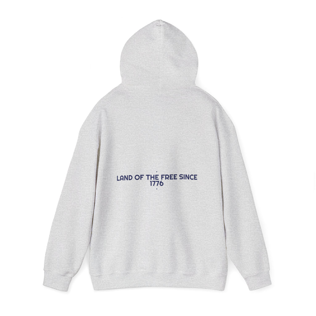 Land Of The Free Since 1776 — Funny Hoodie (Back Print)