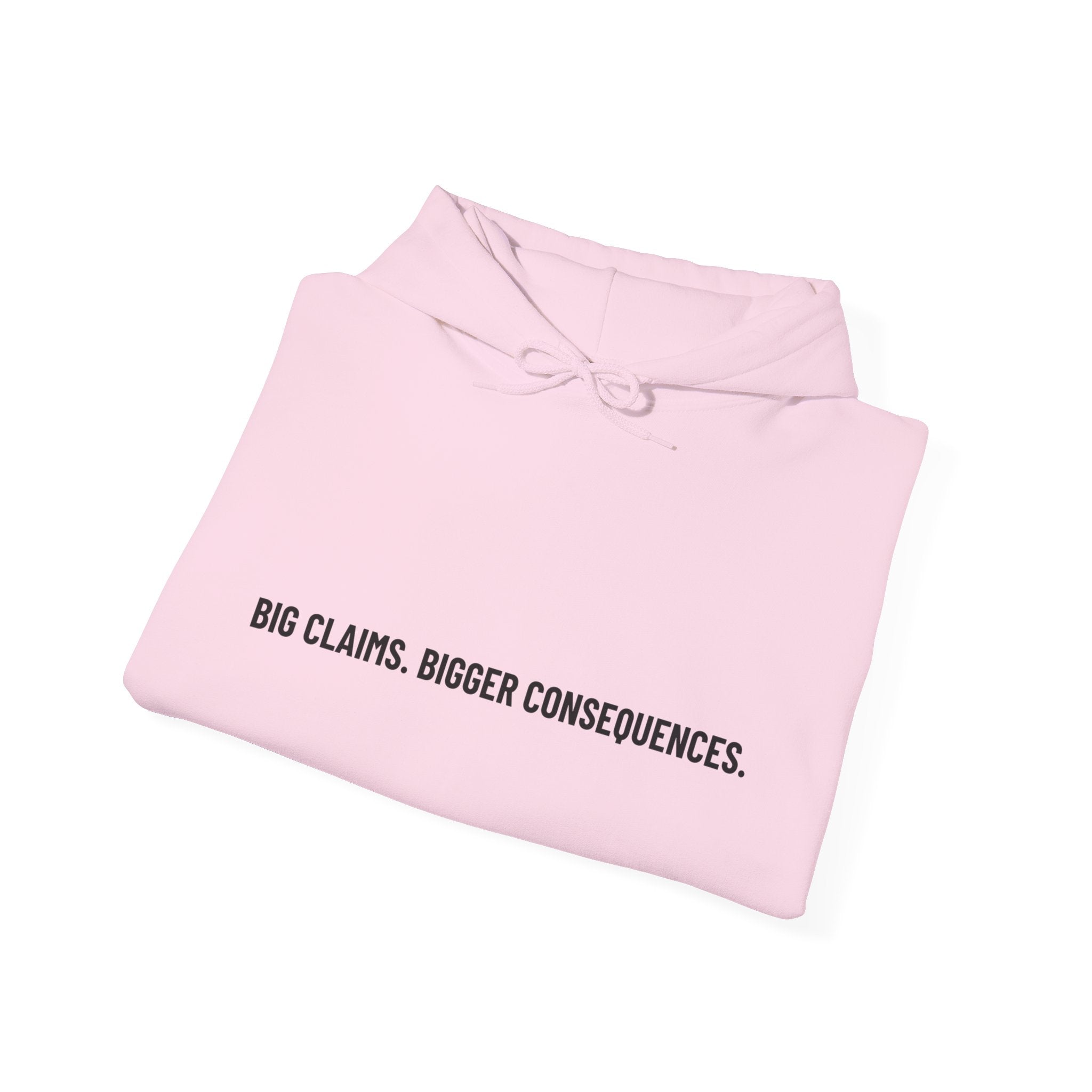 Big Claims. Bigger Consequences. — Funny Hoodie
