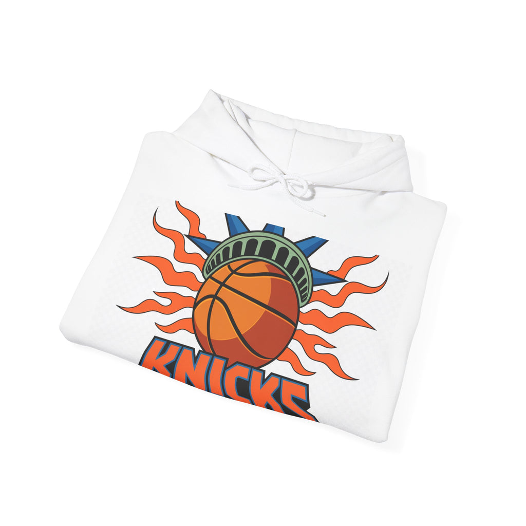 Knicks In 4 Liberty Ball - Trendy Teez Hoodie (Graphic Front + Text Back) mockup