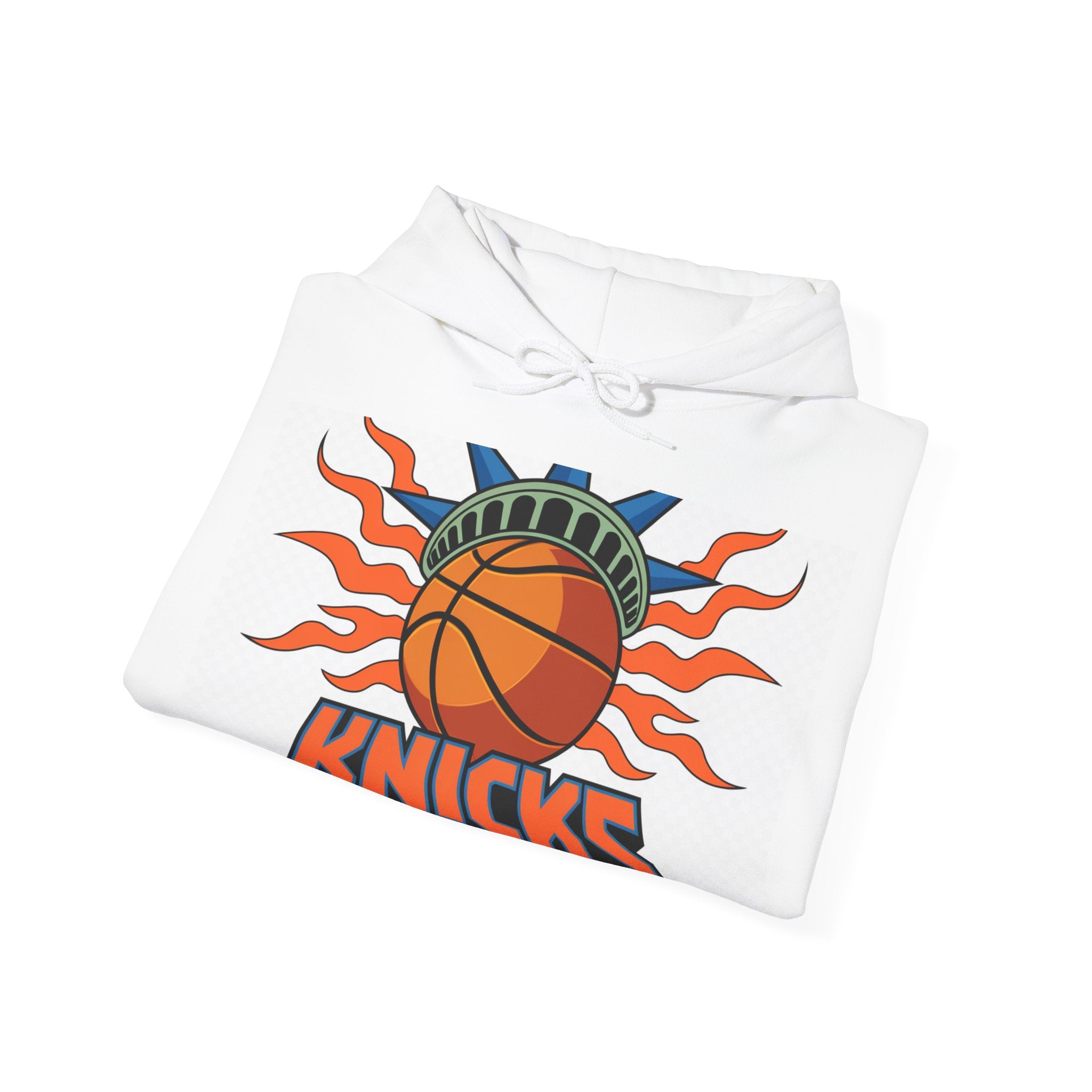 Knicks In 4 Liberty Ball - Trendy Teez Hoodie (Graphic Front + Text Back) mockup