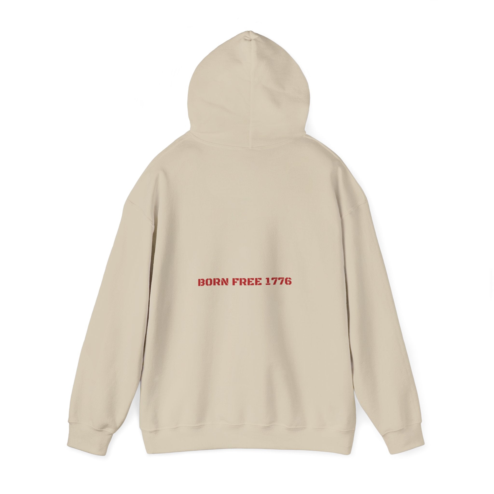 Born Free 1776 — Funny Hoodie (Back Print)