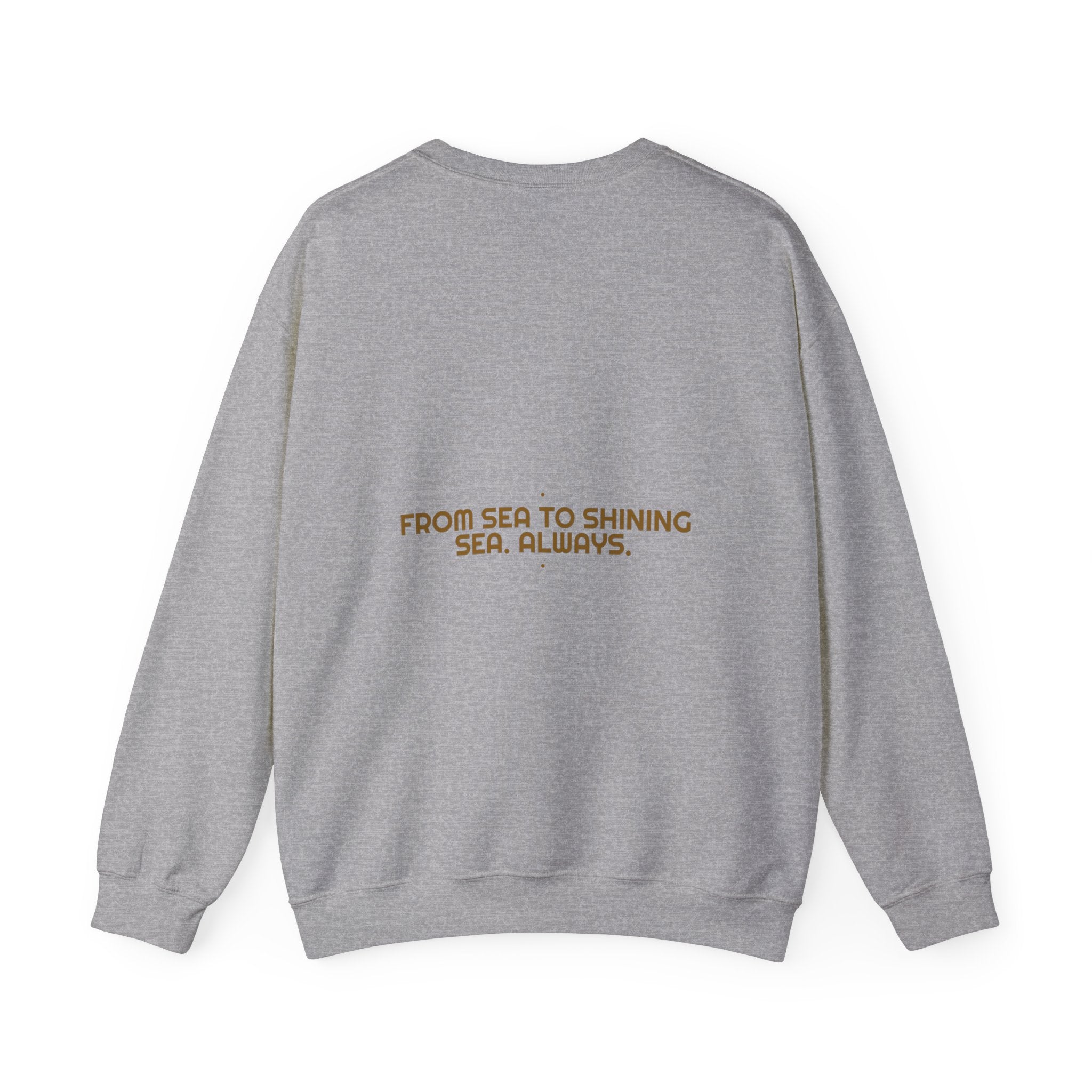 From Sea To Shining Sea. Always. - Trendy Teez Funny Crewneck (Back Print) mockup