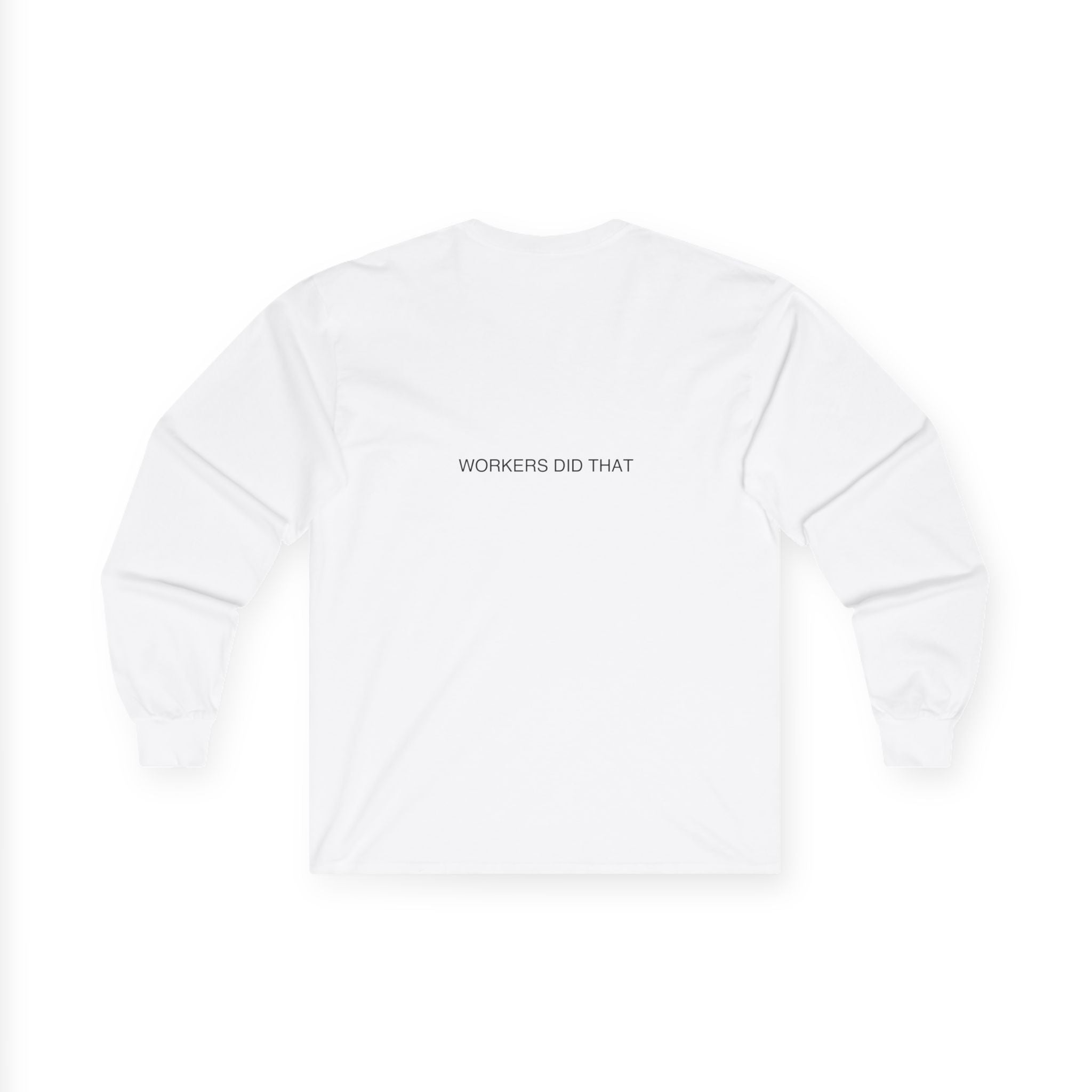 Workers Did That - Trendy Teez Funny Long Sleeve (Back Print) mockup