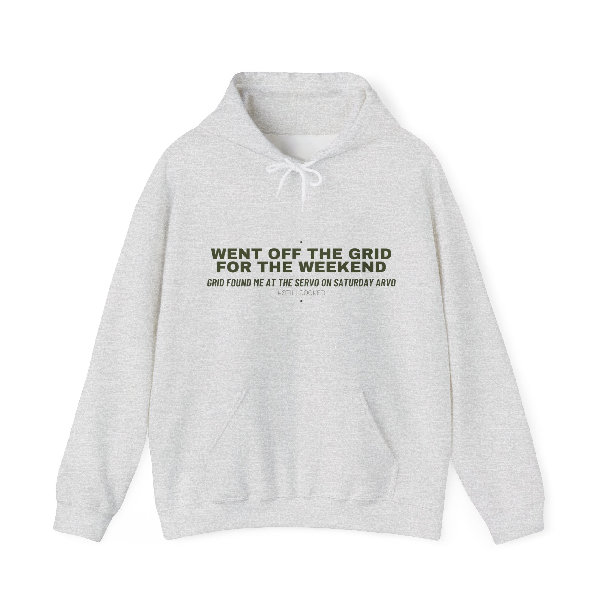 Went Off The Grid For The Weekend - Trendy Teez Funny Hoodie mockup