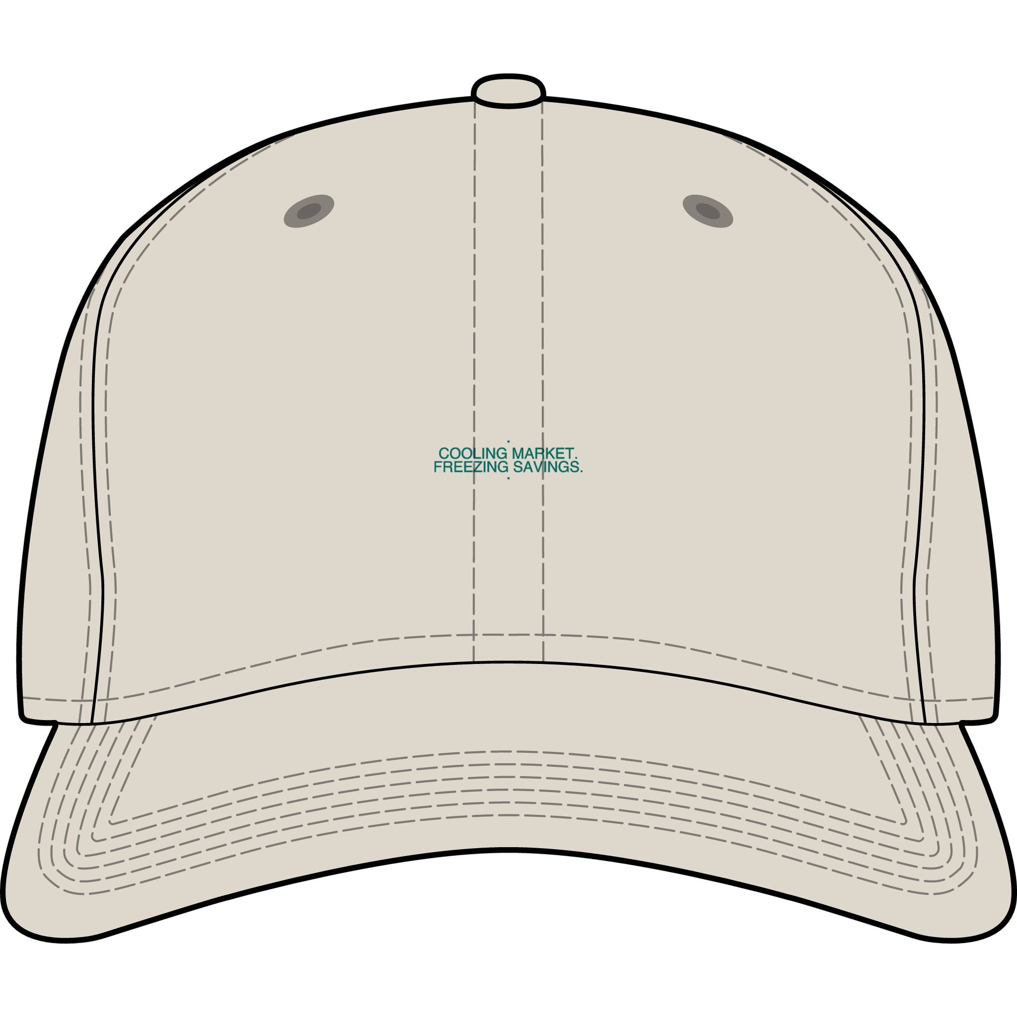 Cooling Market. Freezing Savings. - Trendy Teez Funny Cap mockup