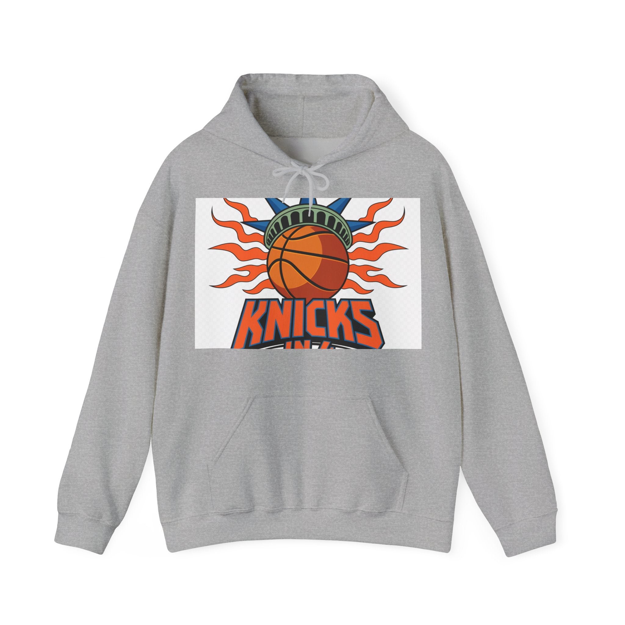 Knicks In 4 Liberty Ball - Trendy Teez Hoodie (Graphic Front + Text Back) mockup