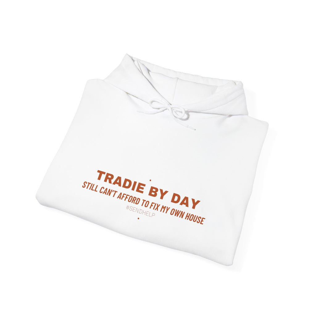 Tradie By Day - Trendy Teez Funny Hoodie mockup