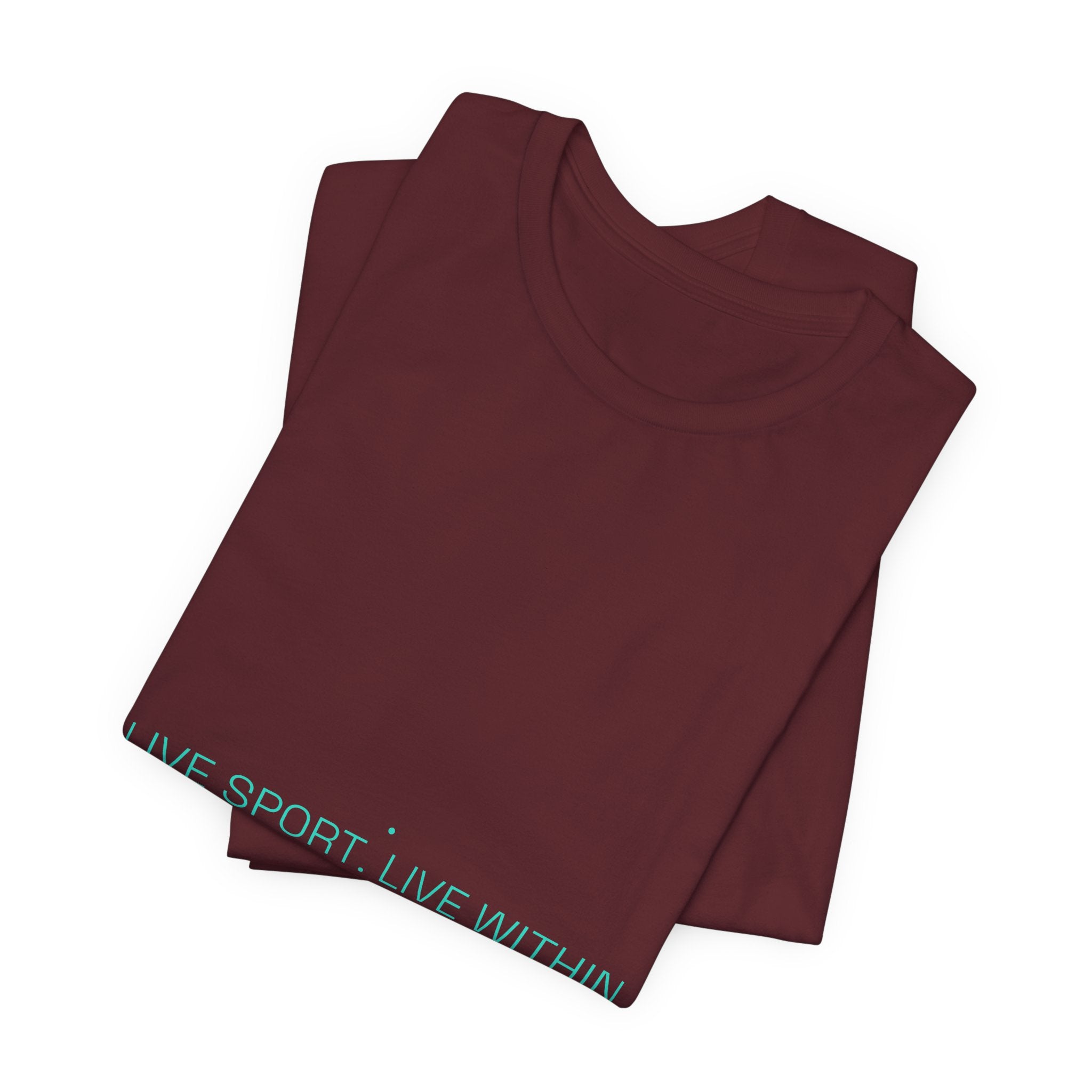 Live Sport. Live Within Your Means. - Trendy Teez Funny Tee mockup