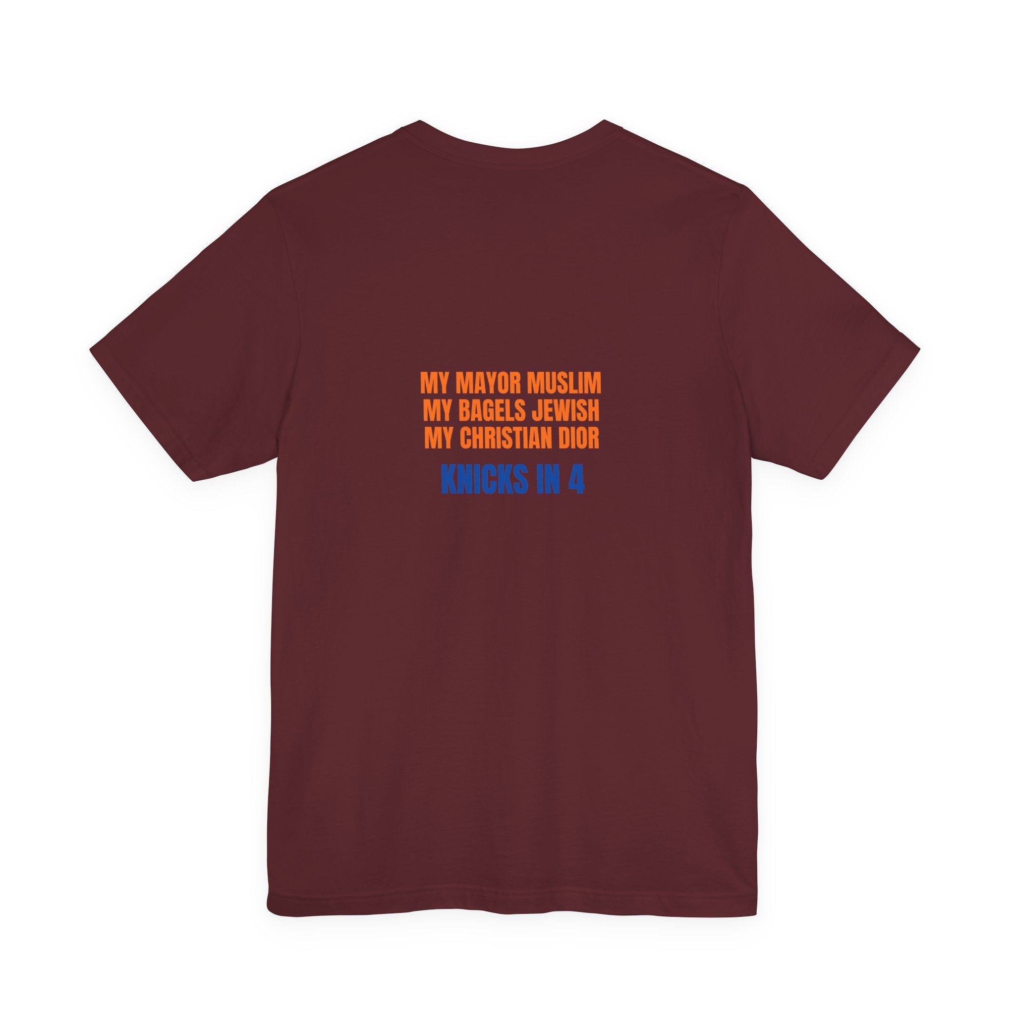 Knicks In 4 Liberty Ball - Trendy Teez Tee (Graphic Front + Text Back) mockup