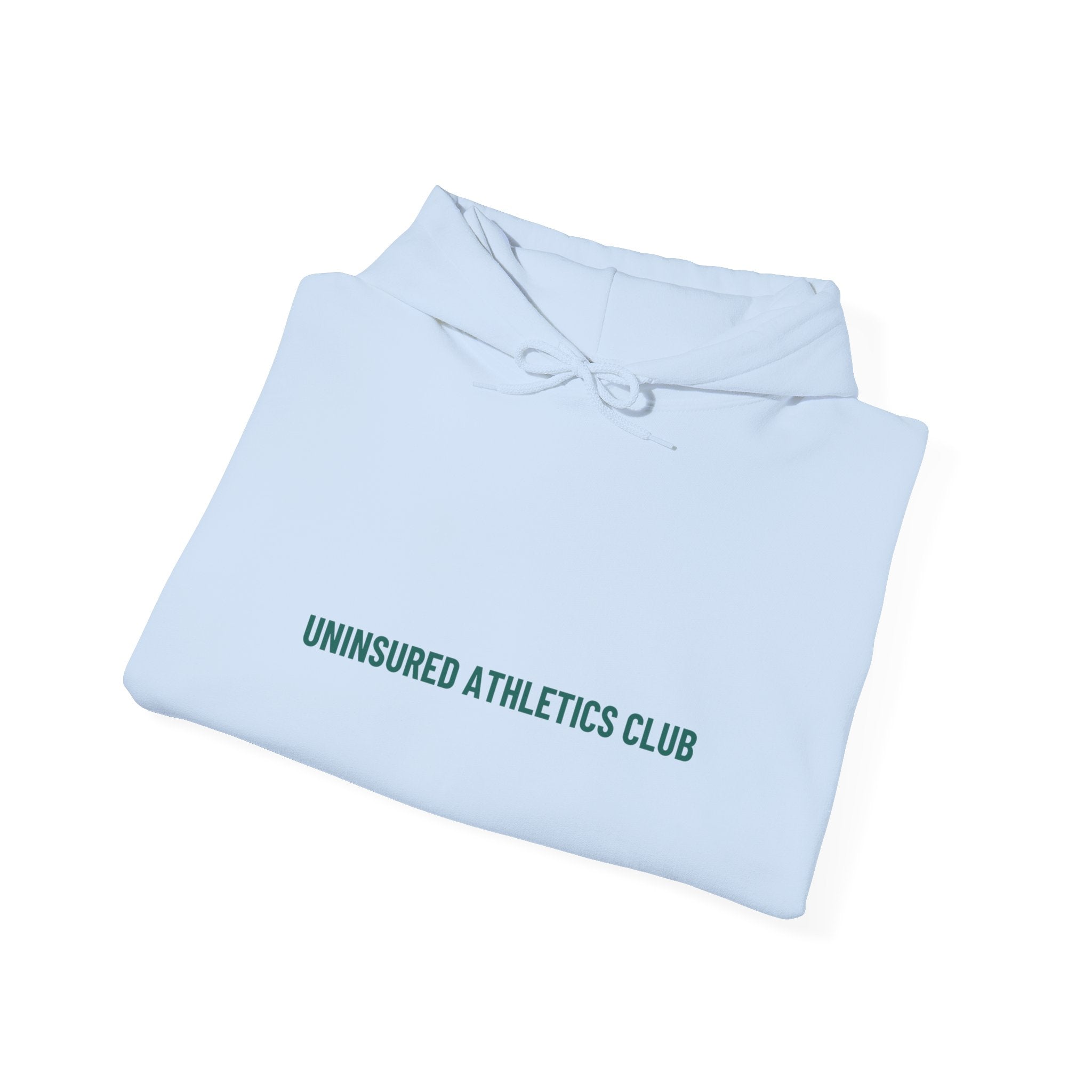 Uninsured Athletics Club - Trendy Teez Funny Hoodie mockup
