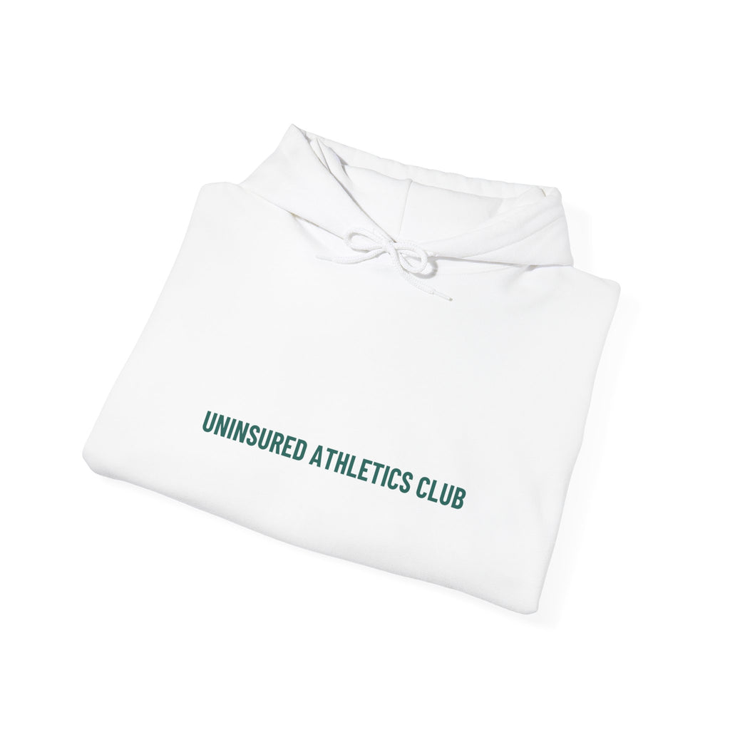 Uninsured Athletics Club - Trendy Teez Funny Hoodie mockup