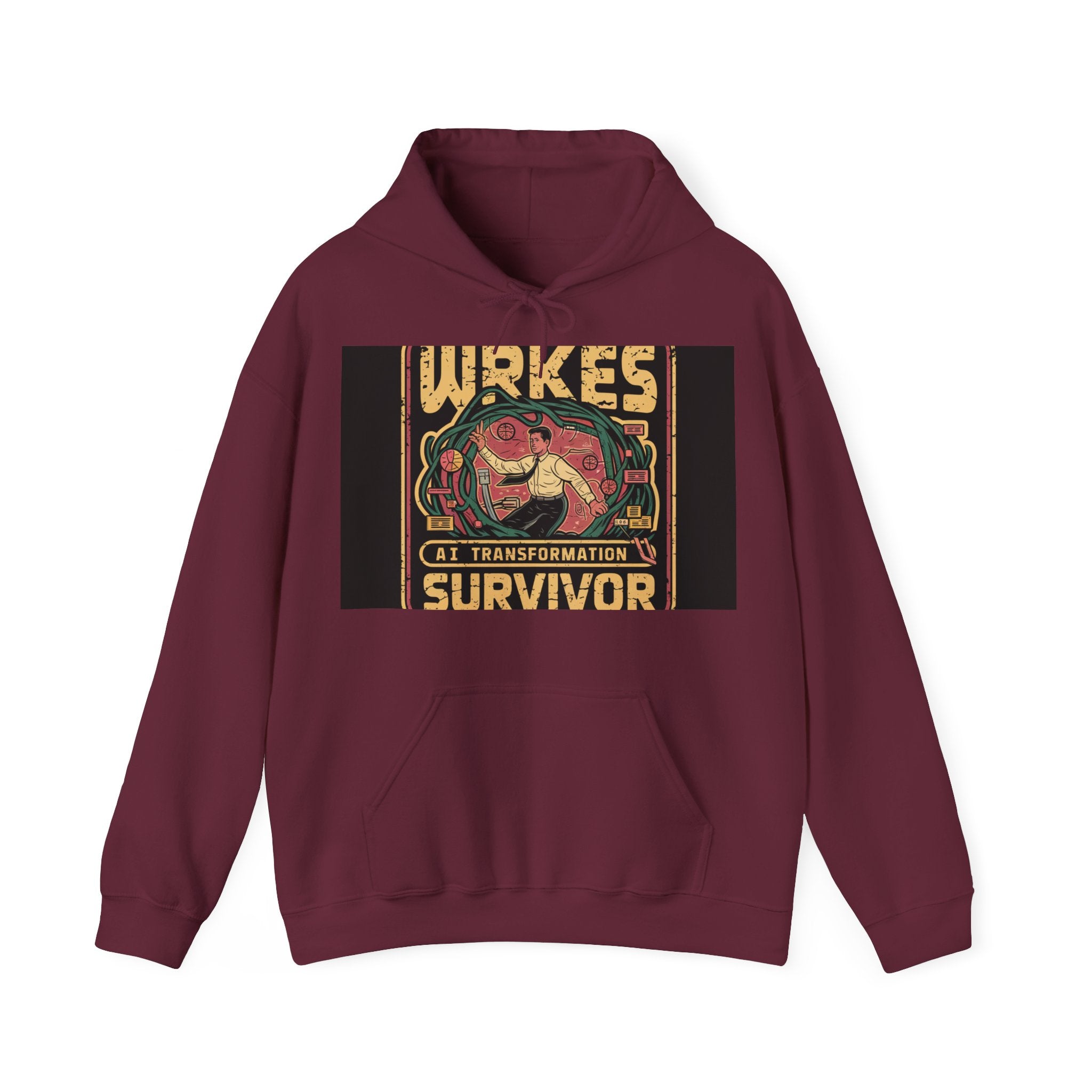Ai Transformation Survivor - Trendy Teez Funny Hoodie mockup
