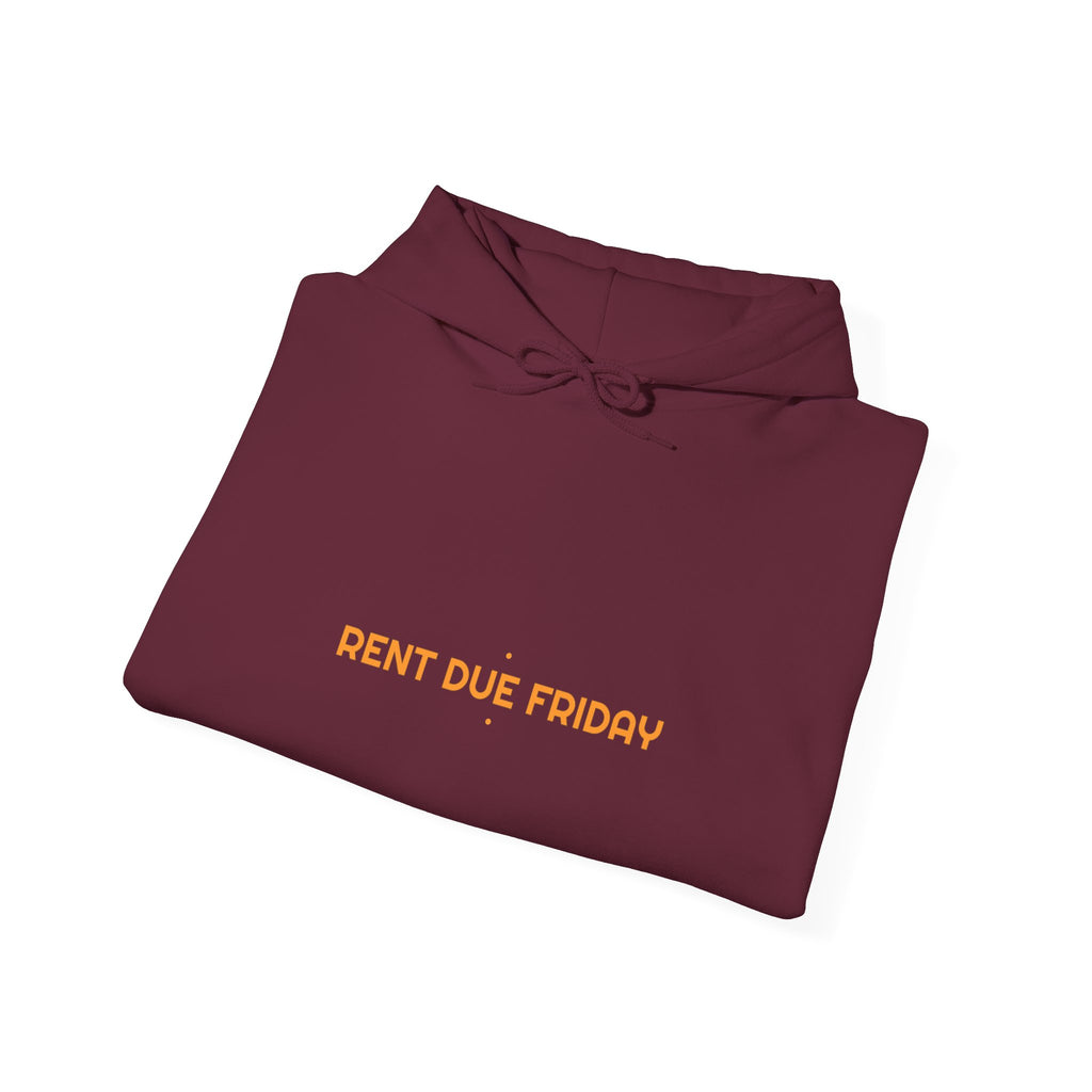 Rent Due Friday - Trendy Teez Funny Hoodie mockup