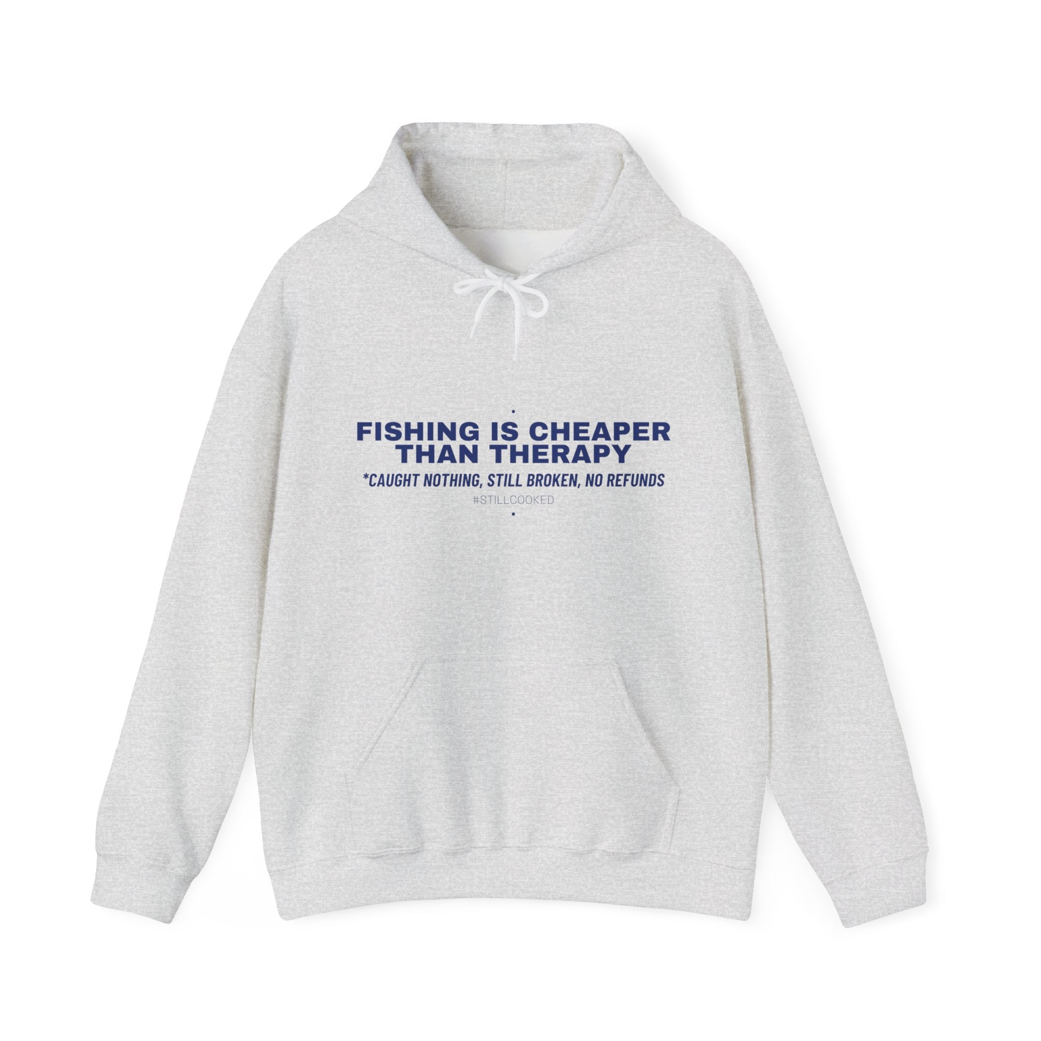 Fishing Is Cheaper Than Therapy - Trendy Teez Funny Hoodie mockup