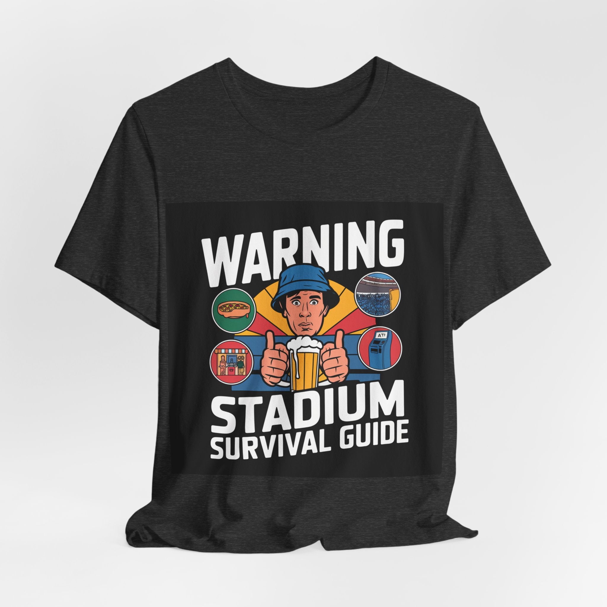 Stadium Survival Guide - Trendy Teez Funny Tee mockup