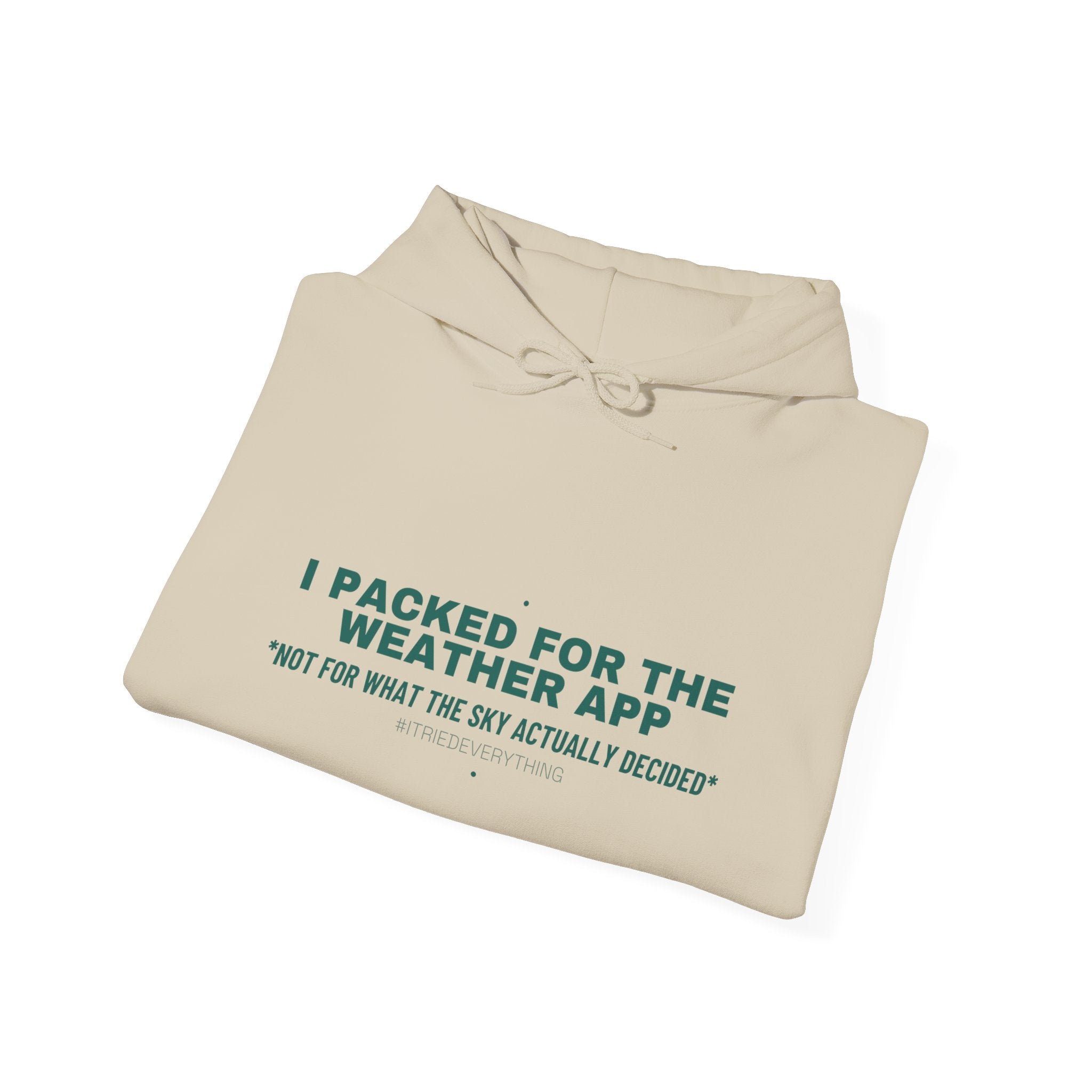 I Packed For The Weather App - Trendy Teez Funny Hoodie mockup