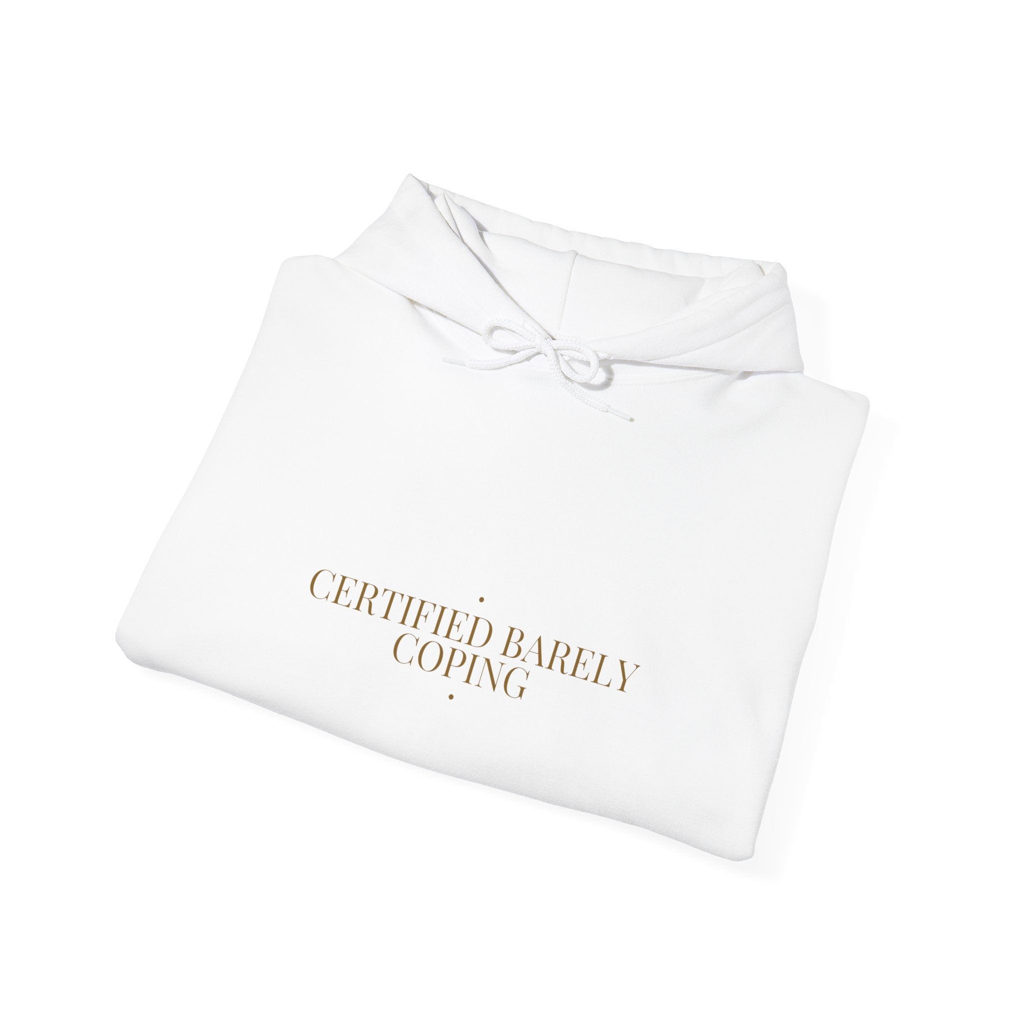Certified Barely Coping - Trendy Teez Funny Hoodie mockup
