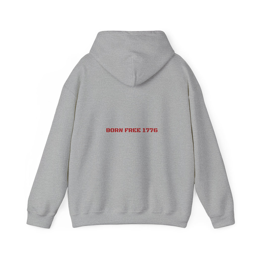 Born Free 1776 — Funny Hoodie (Back Print)
