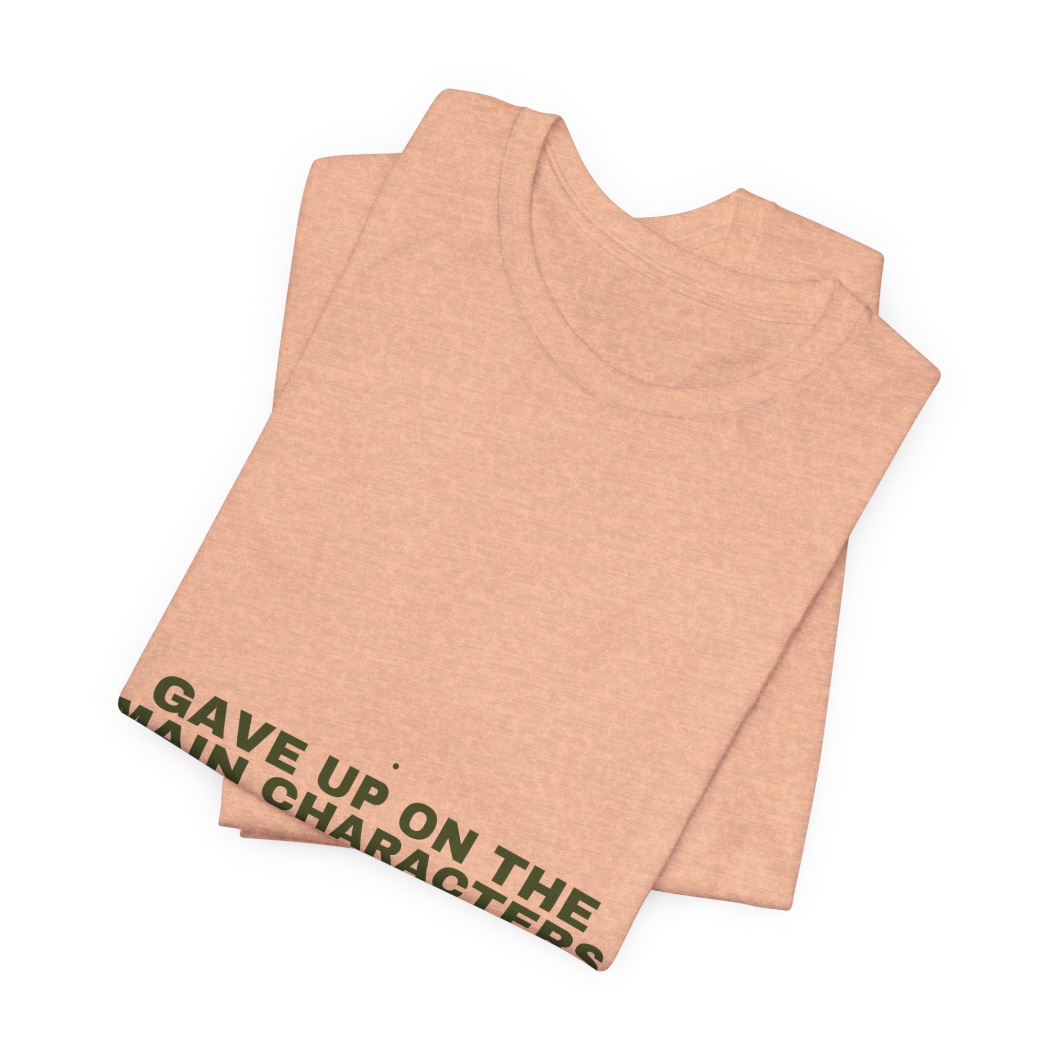 Gave Up On The Main Characters - Trendy Teez Funny Tee mockup