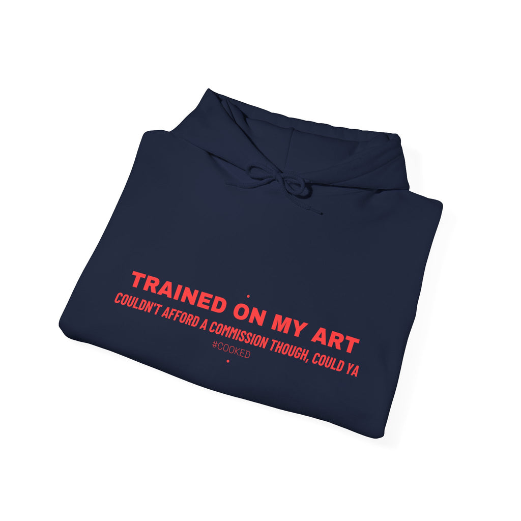 Trained On My Art - Trendy Teez Funny Hoodie mockup