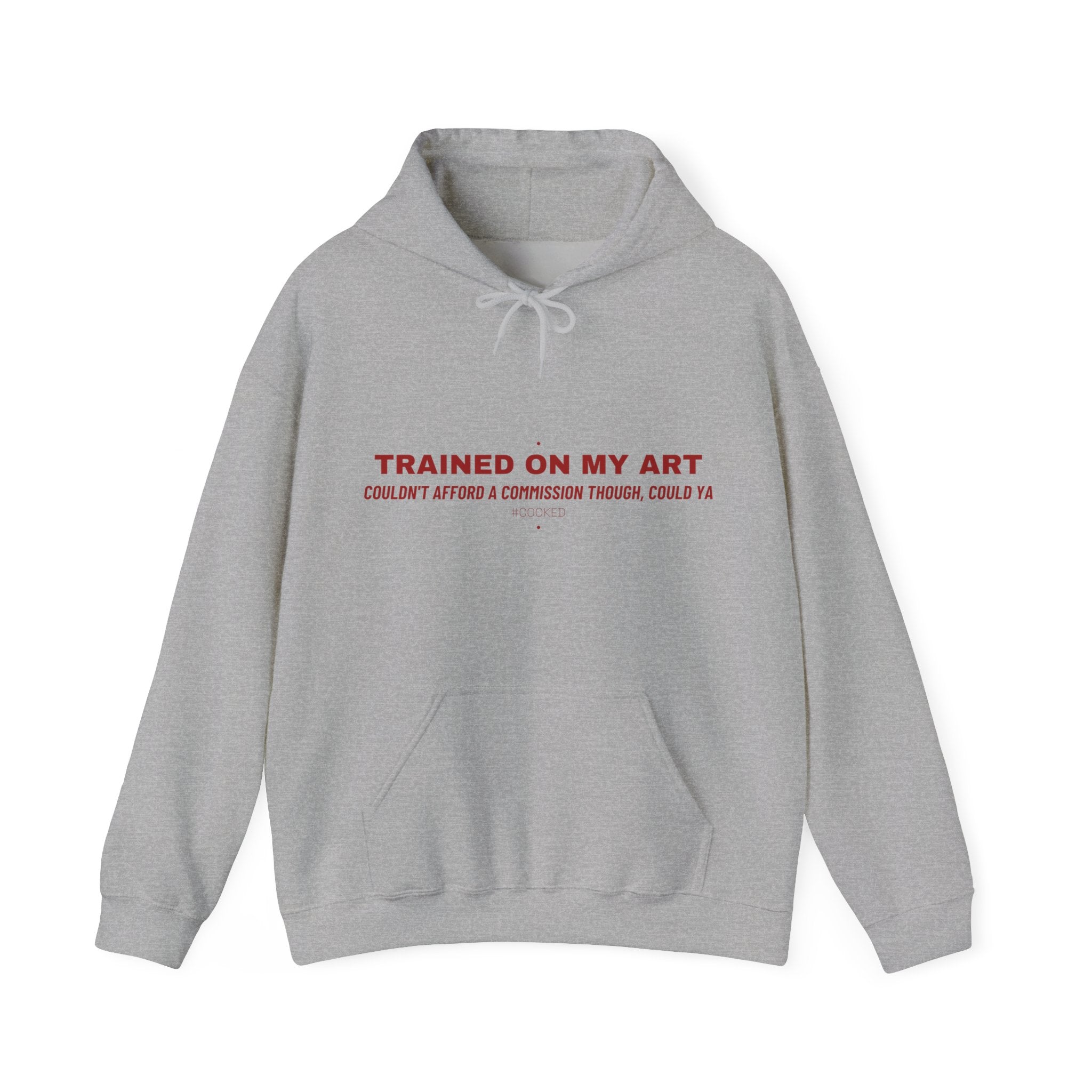 Trained On My Art - Trendy Teez Funny Hoodie mockup