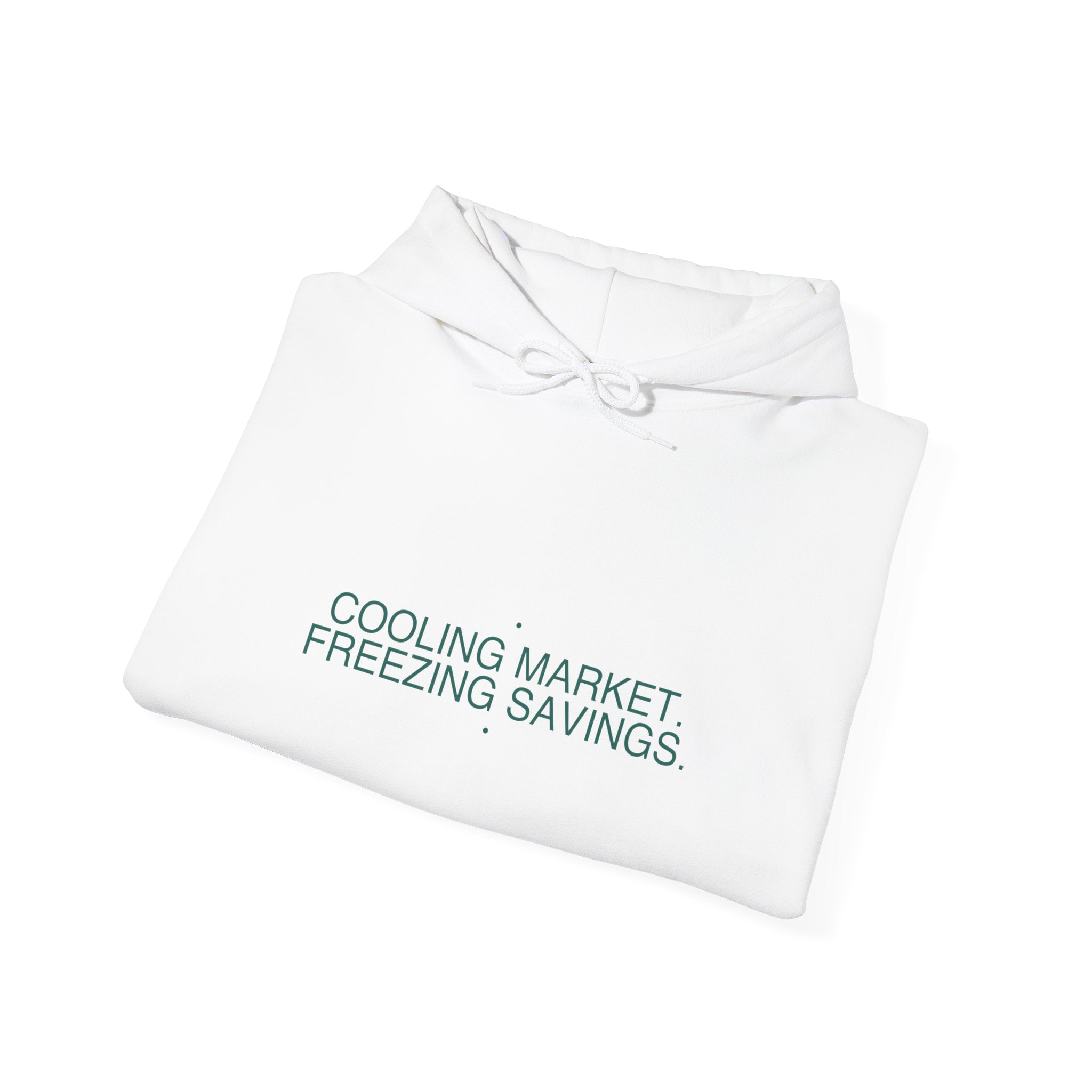 Cooling Market. Freezing Savings. - Trendy Teez Funny Hoodie mockup