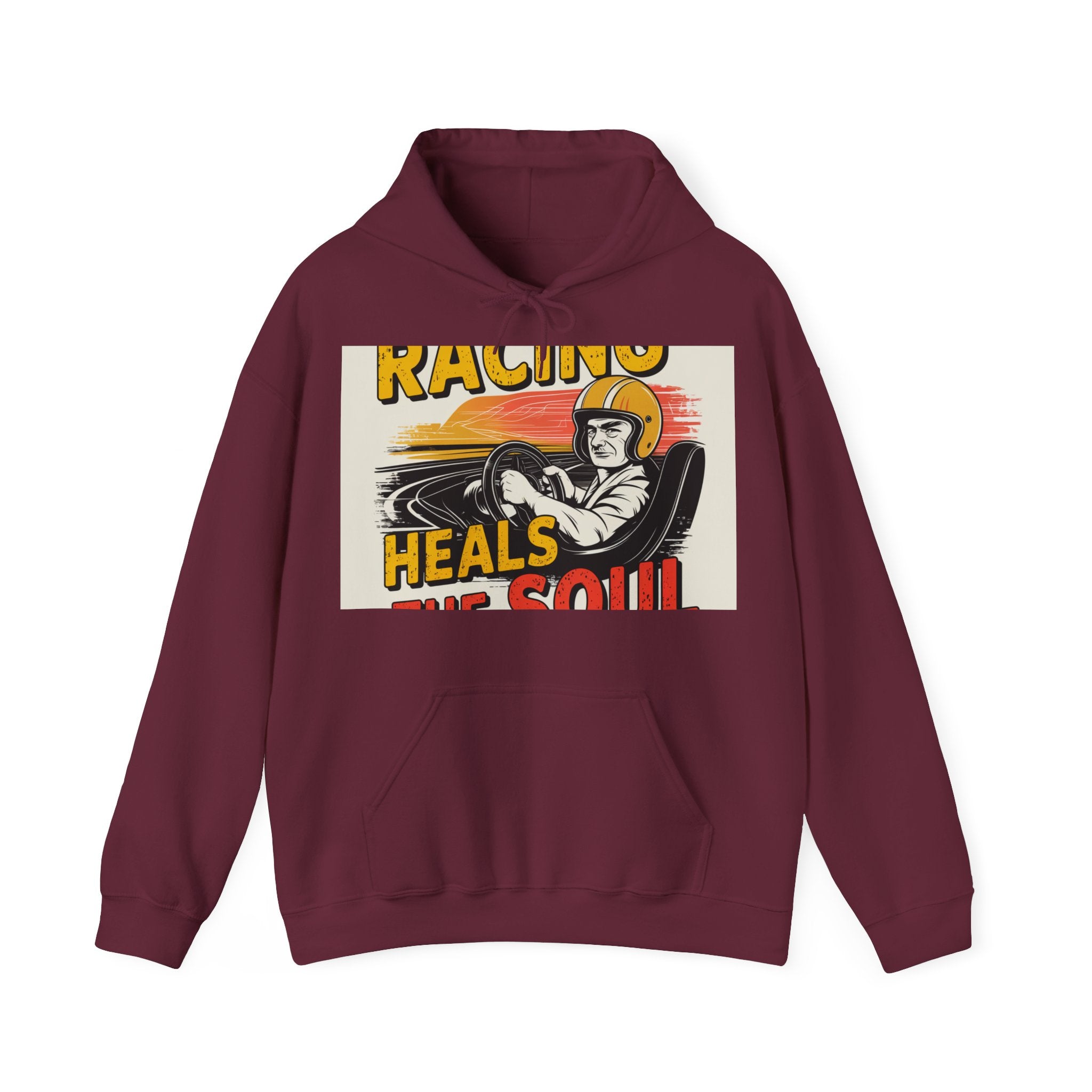 Racing Heals The Soul - Trendy Teez Funny Hoodie mockup