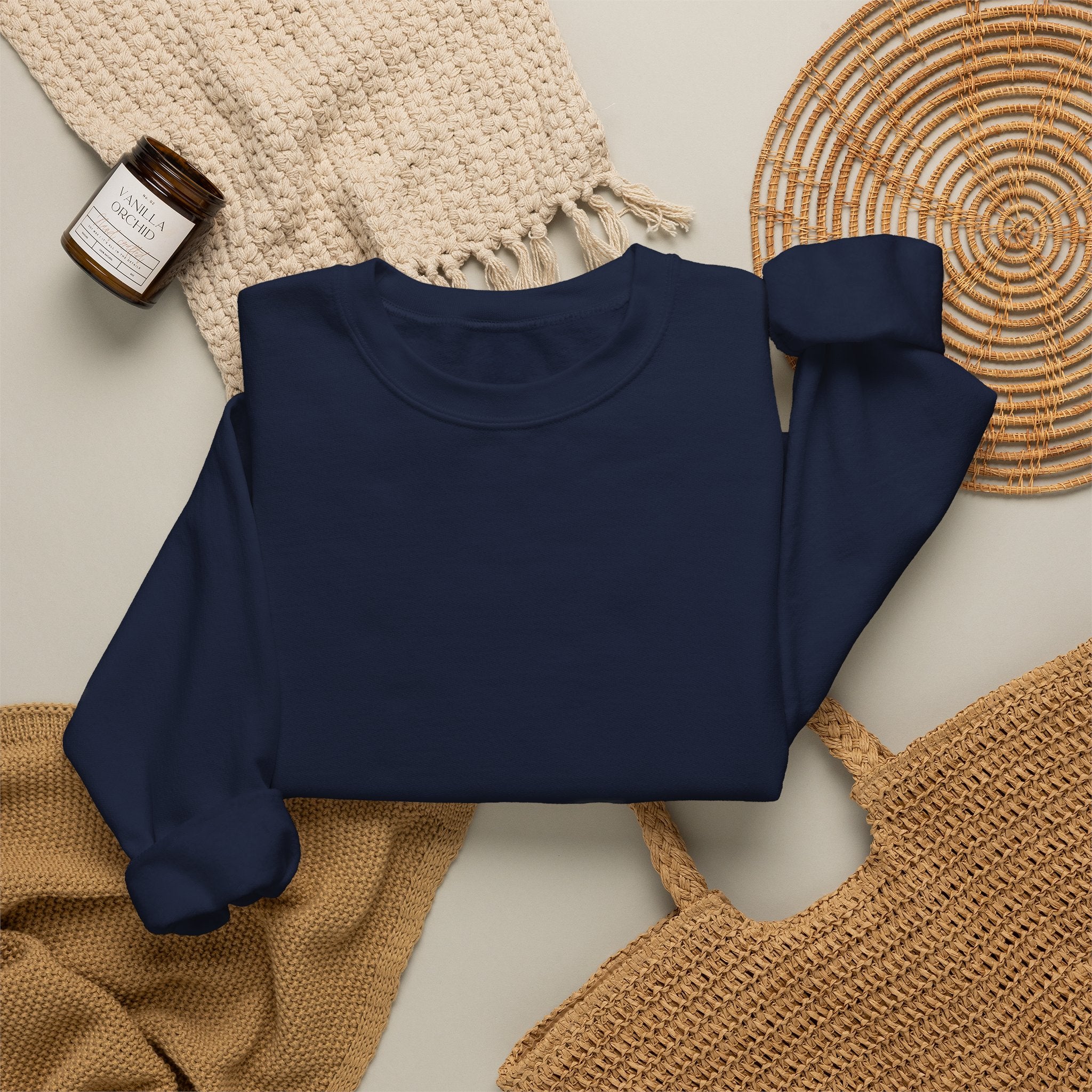 Your Boss Didn'T Give You That - Trendy Teez Funny Crewneck (Back Print) mockup