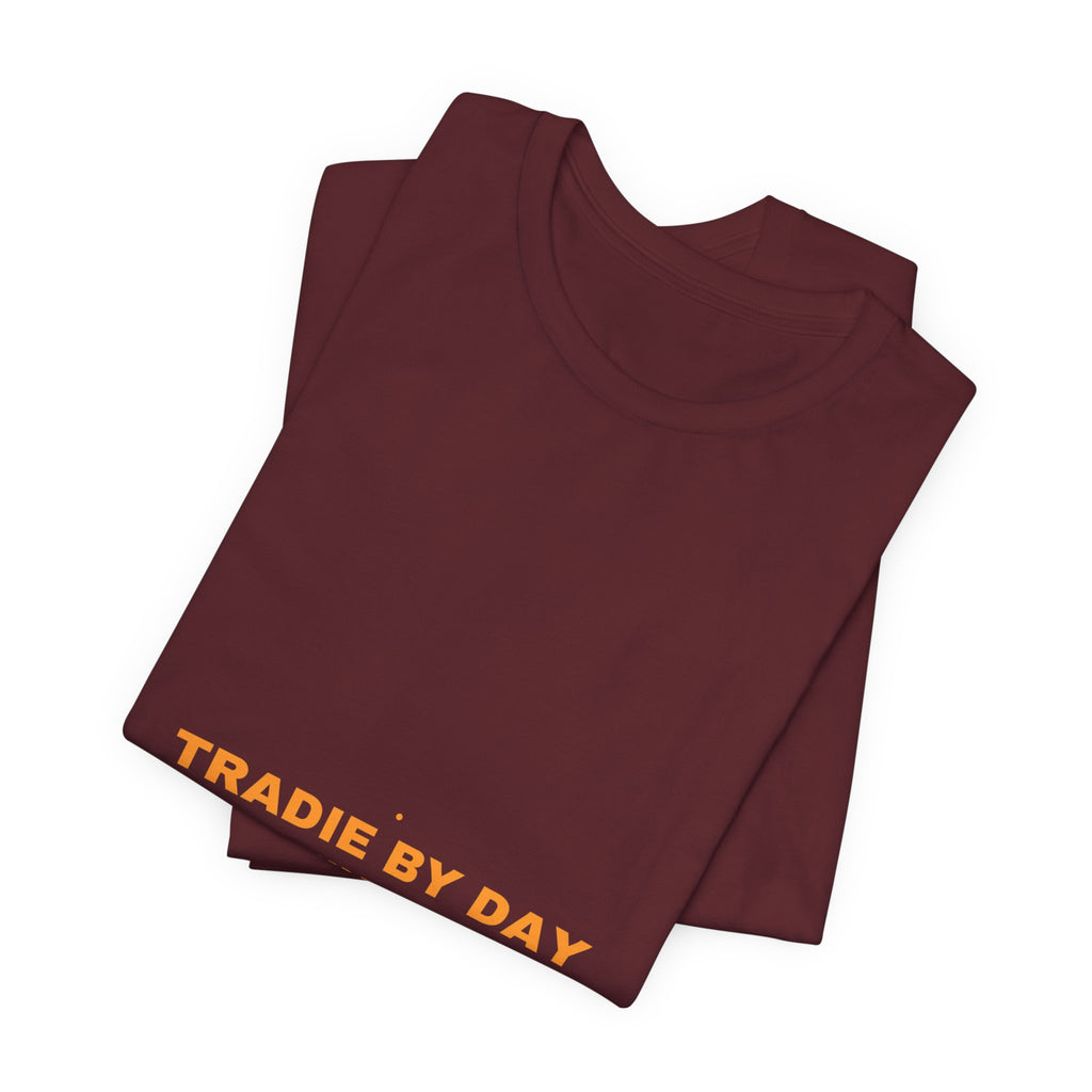 Tradie By Day - Trendy Teez Funny Tee mockup