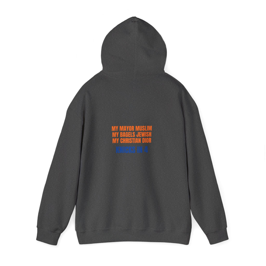 Knicks In 4 Liberty Ball - Trendy Teez Hoodie (Graphic Front + Text Back) mockup