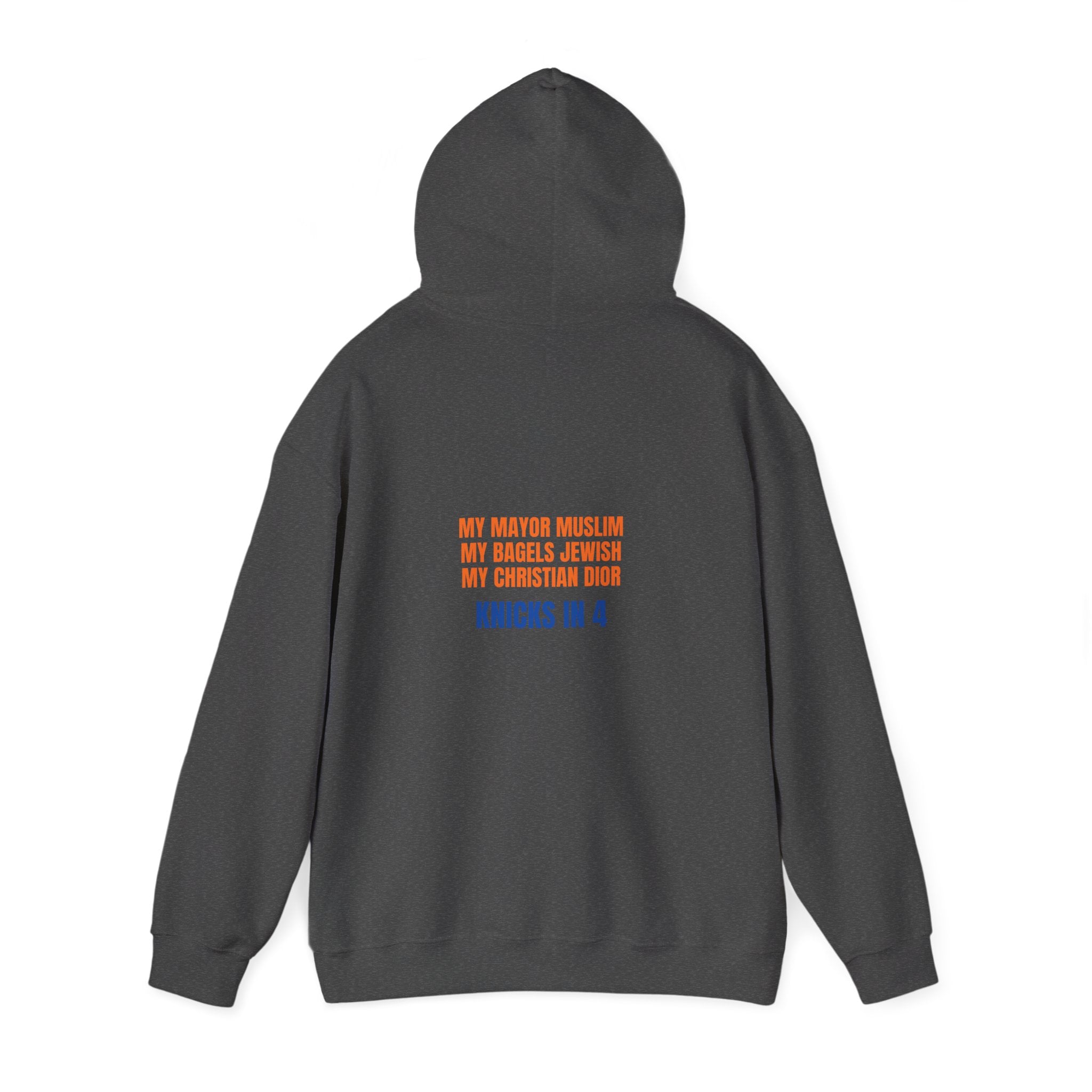 Knicks In 4 Liberty Ball - Trendy Teez Hoodie (Graphic Front + Text Back) mockup