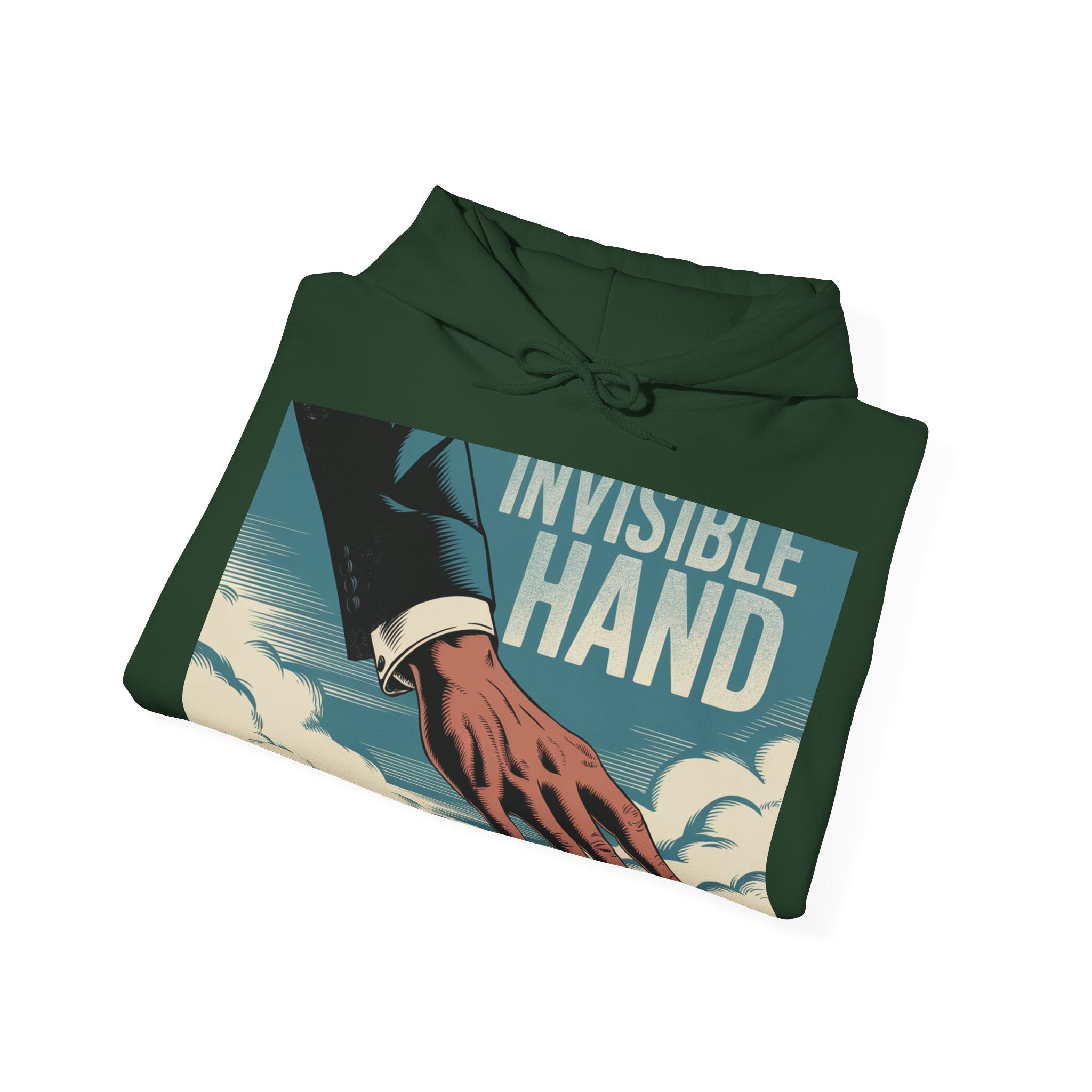 The Invisible Hand - Trendy Teez Funny Hoodie mockup
