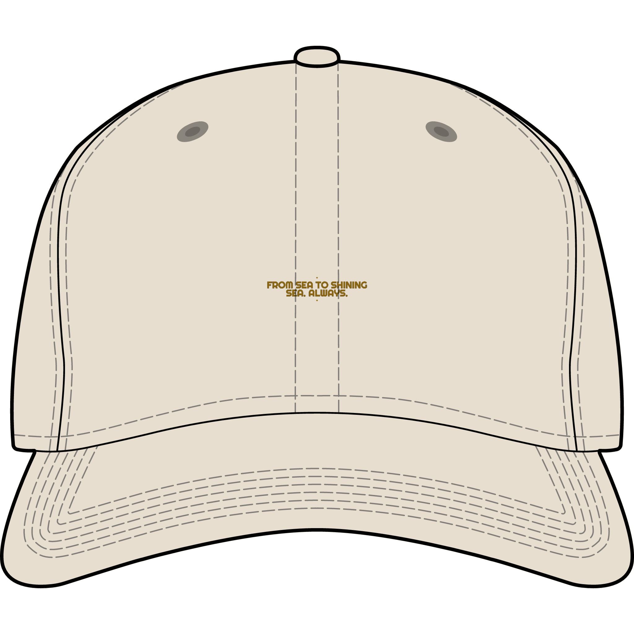 From Sea To Shining Sea. Always. - Trendy Teez Funny Cap mockup
