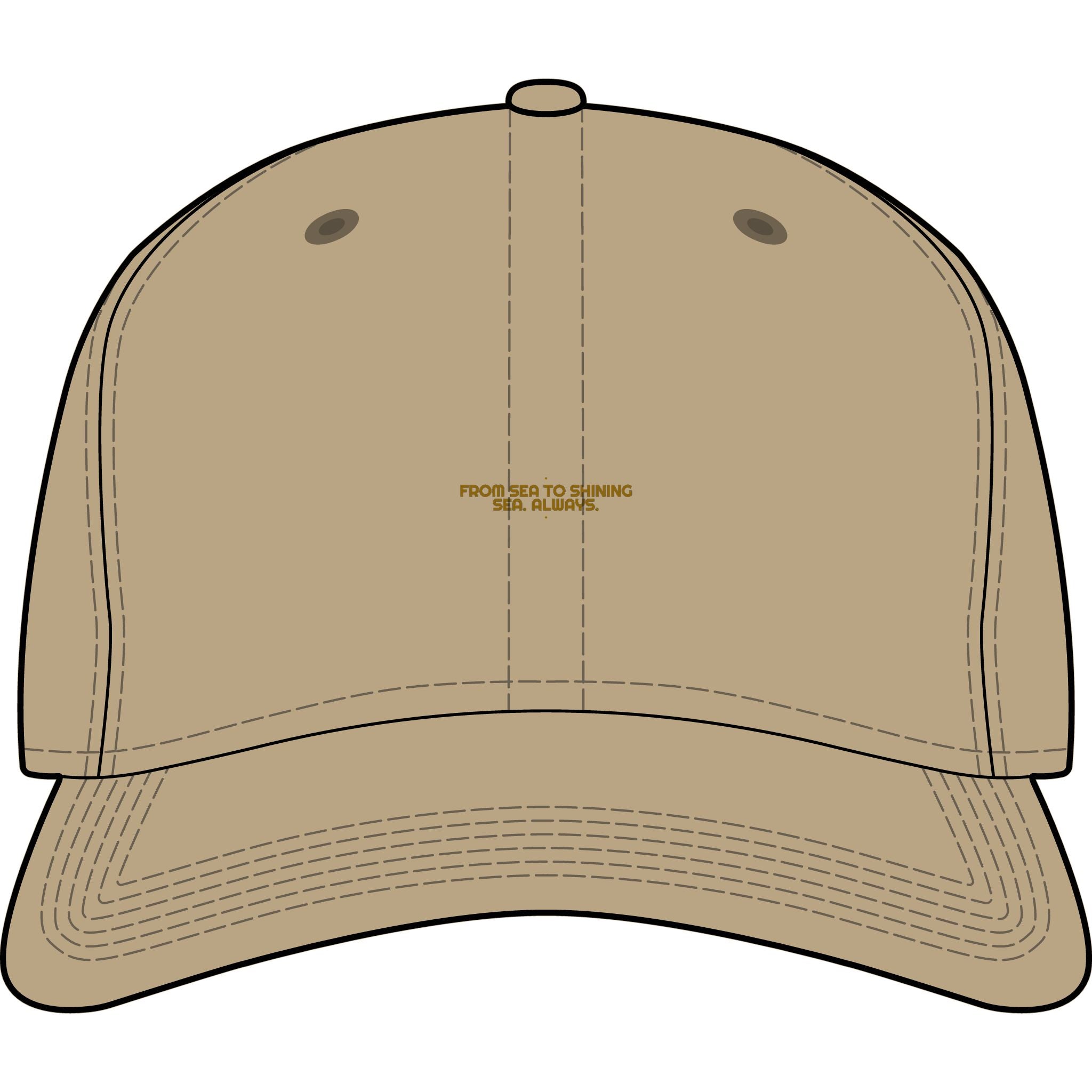 From Sea To Shining Sea. Always. - Trendy Teez Funny Cap mockup