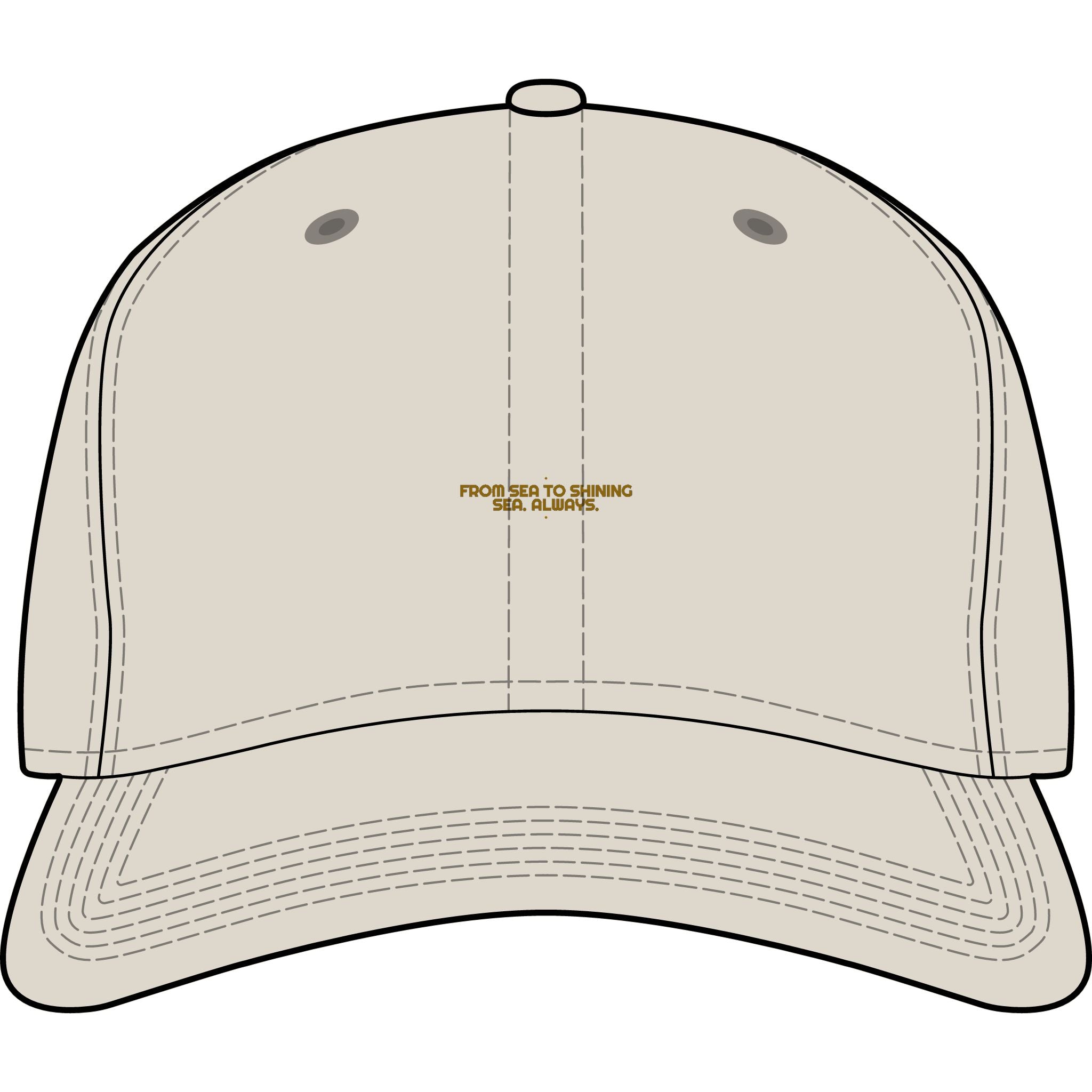 From Sea To Shining Sea. Always. - Trendy Teez Funny Cap mockup
