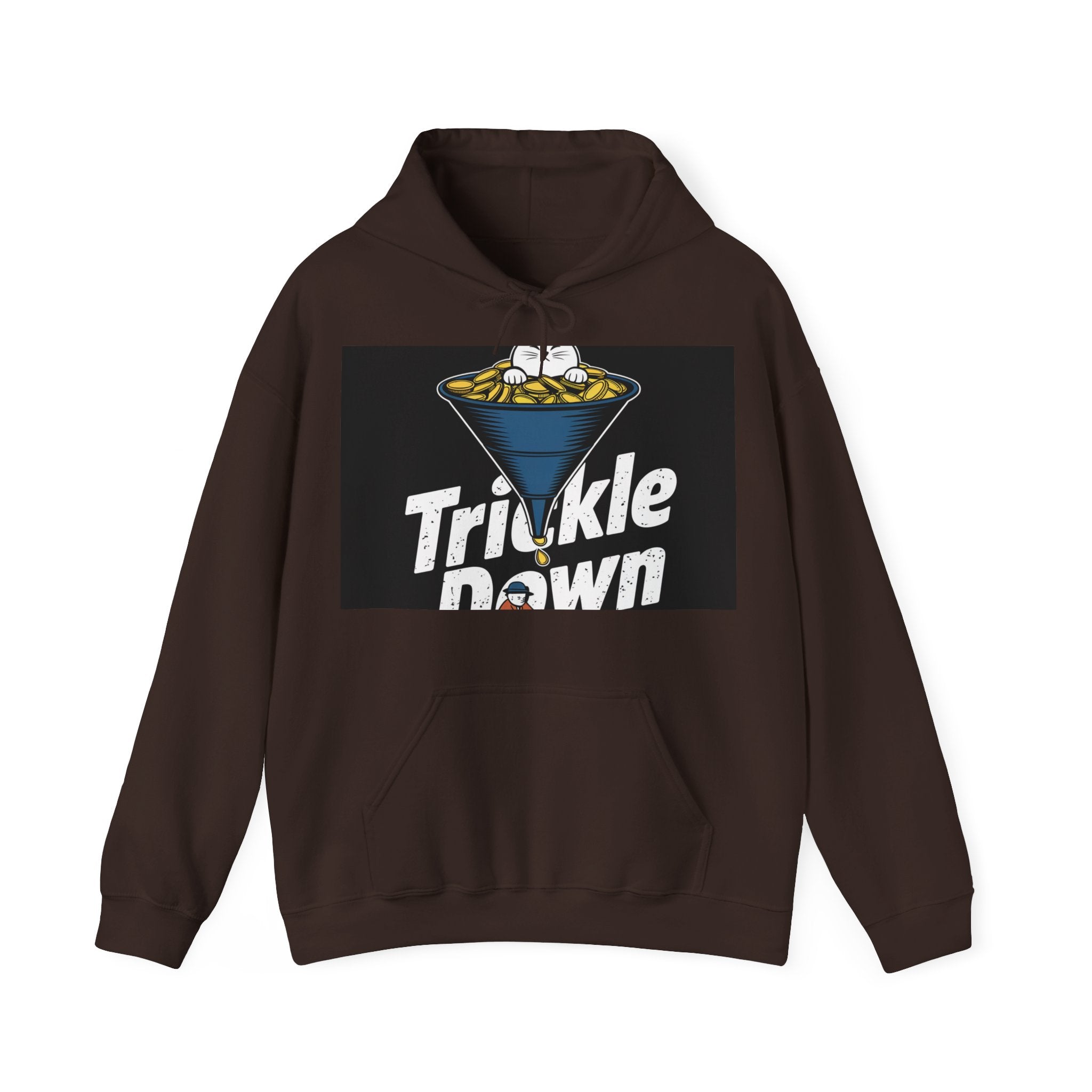 Trickle Down - Trendy Teez Funny Hoodie mockup