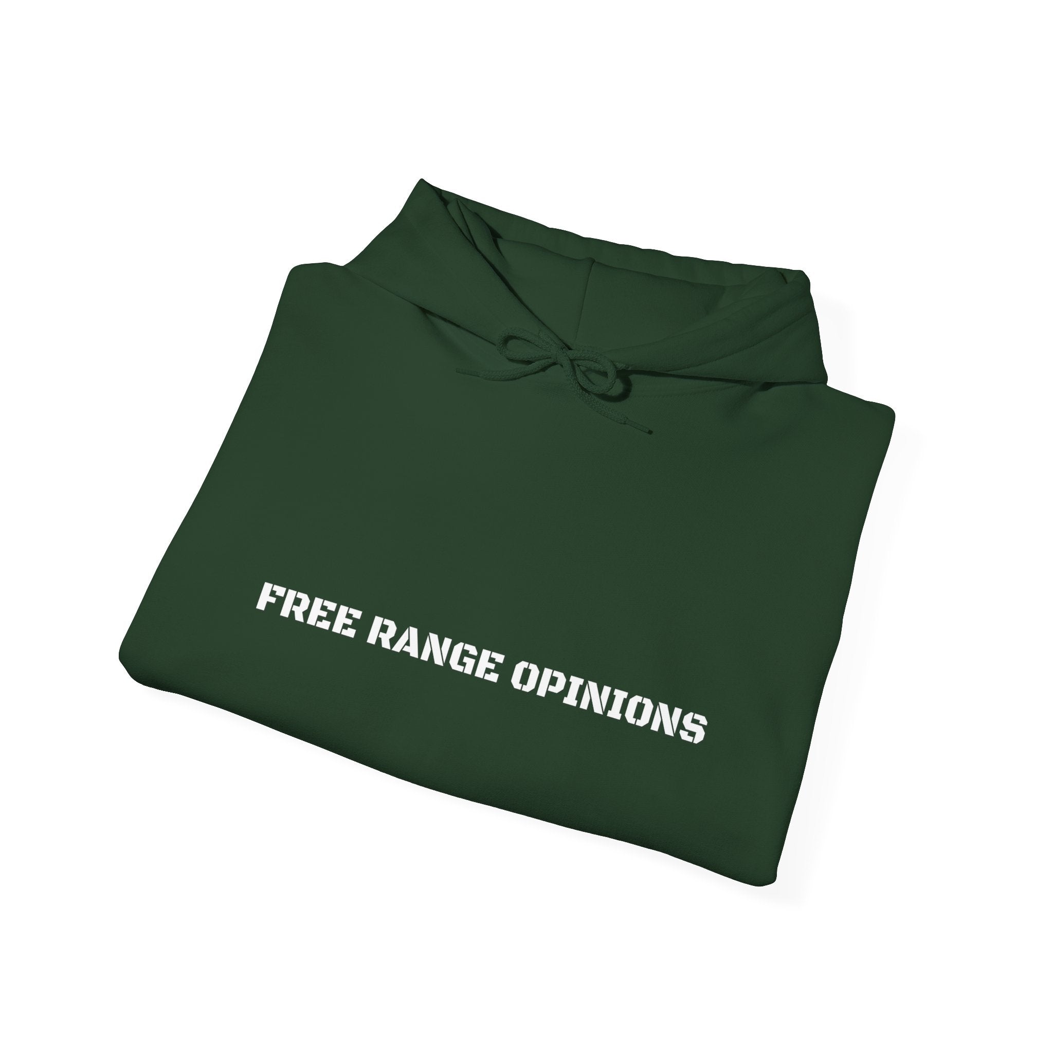 Free Range Opinions - Trendy Teez Funny Hoodie mockup