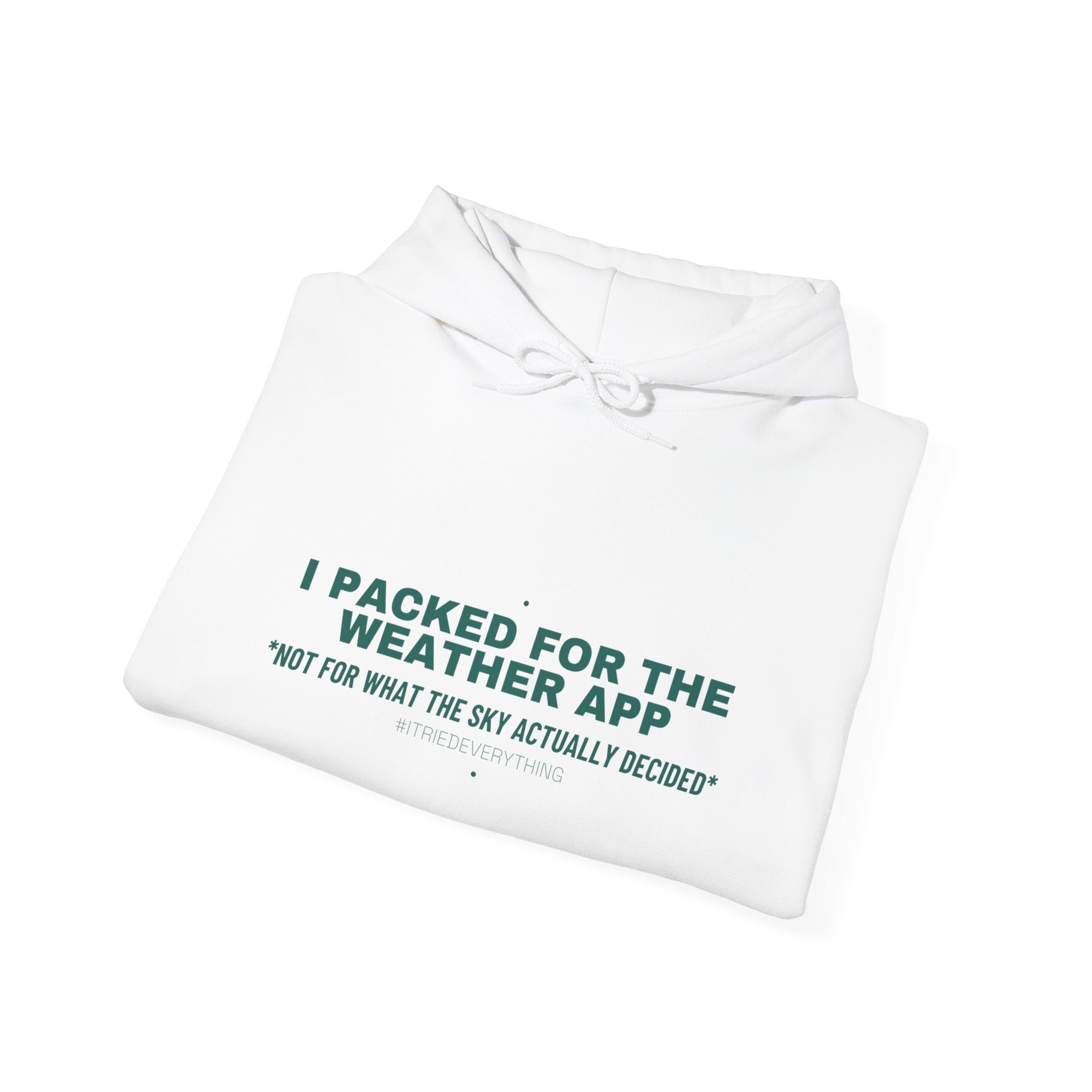 I Packed For The Weather App - Trendy Teez Funny Hoodie mockup