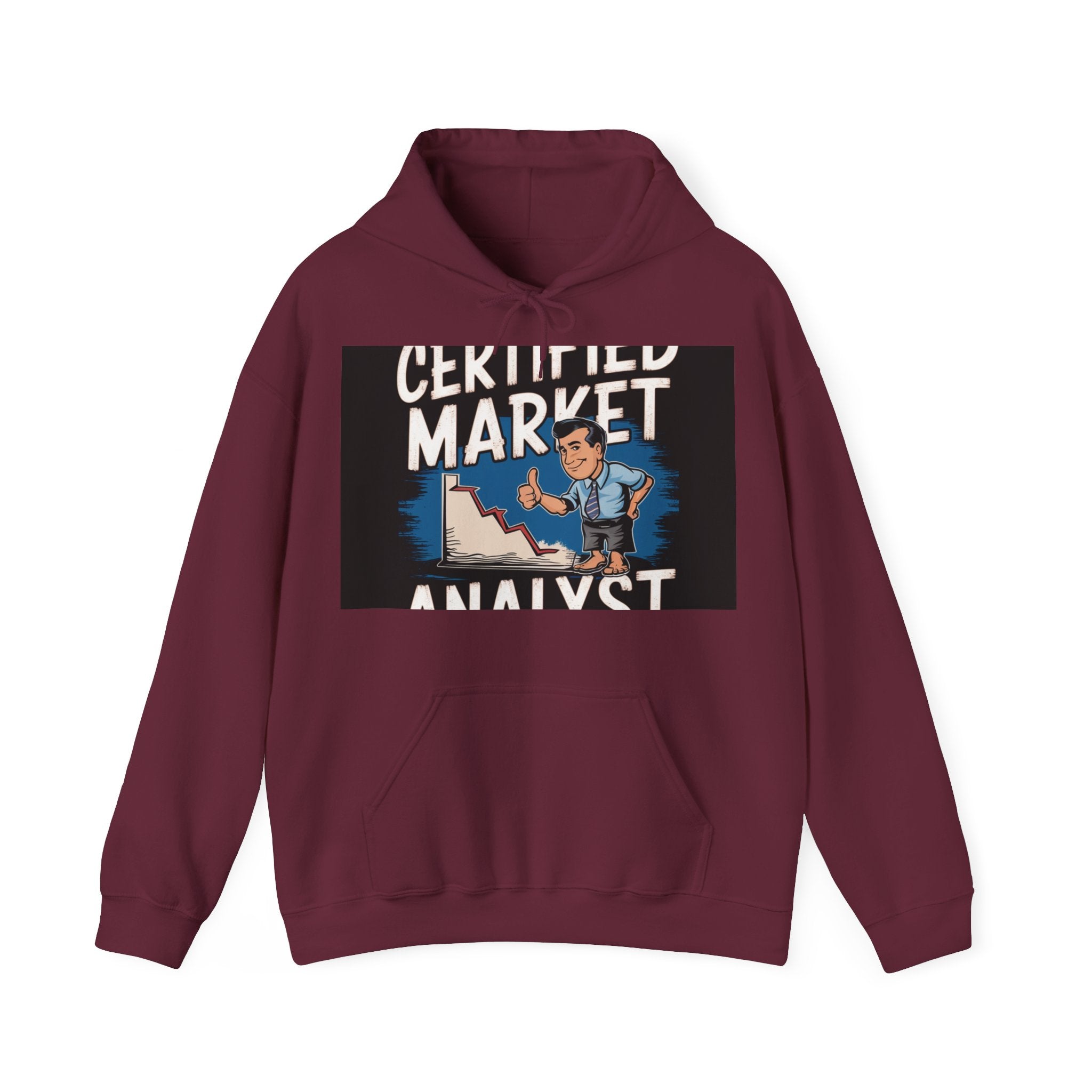 Certified Market Analyst - Trendy Teez Funny Hoodie mockup