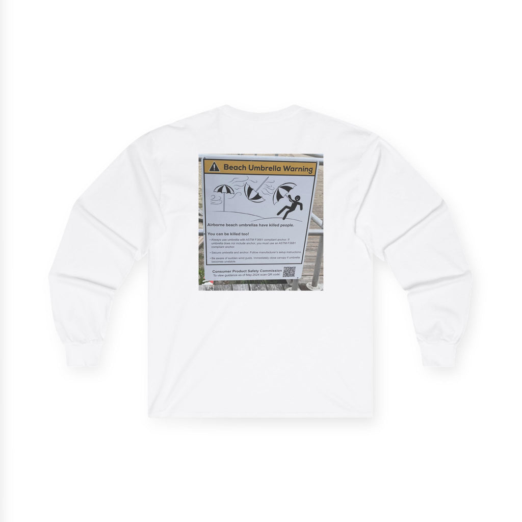 Flying Beach Umbrellas (Ocean City, Nj) — Hard Long Sleeve (Back Print)