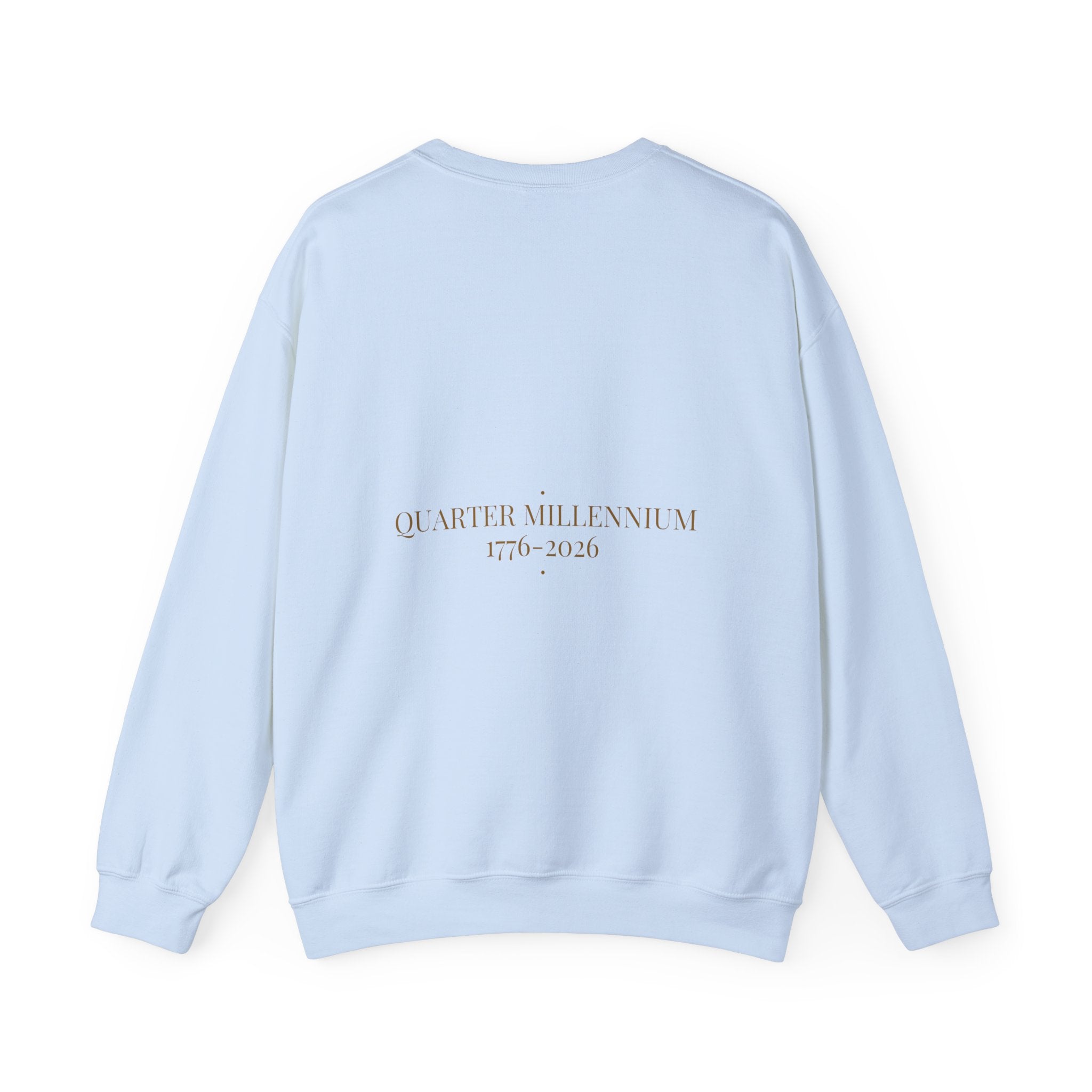 Quarter Millennium 1776-2026 - Trendy Teez Funny Crewneck (Back Print) mockup