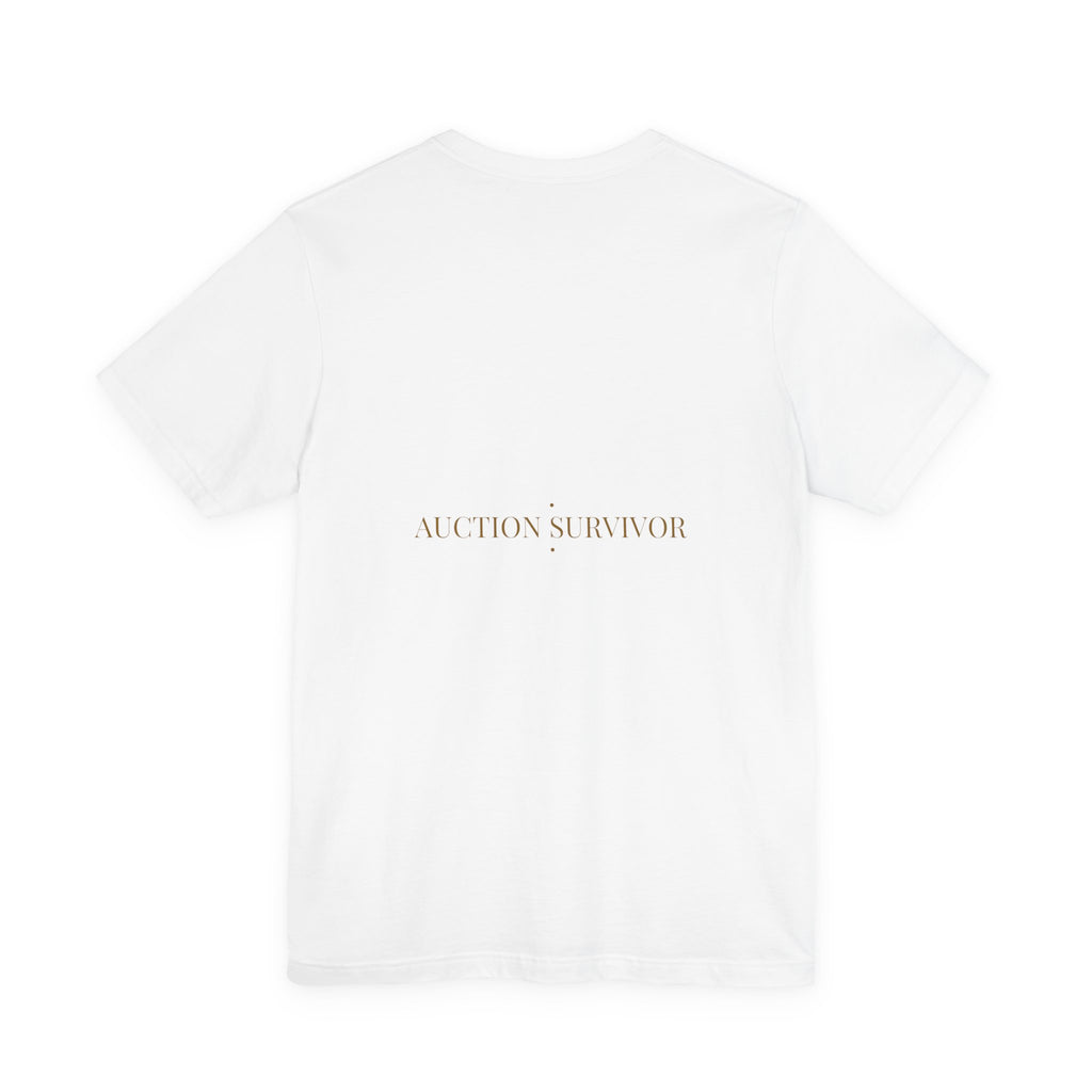 Auction Survivor - Trendy Teez Funny Tee (Back Print) mockup