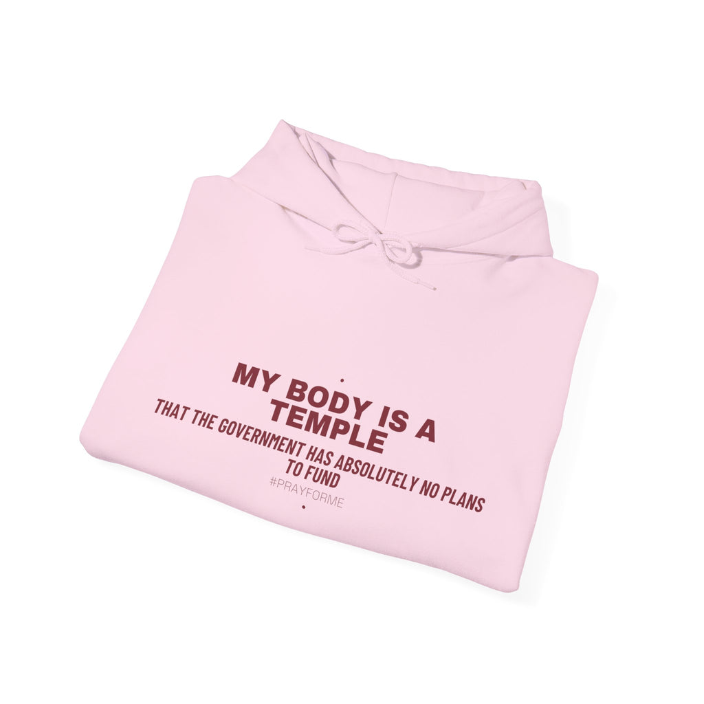 My Body Is A Temple - Trendy Teez Funny Hoodie mockup